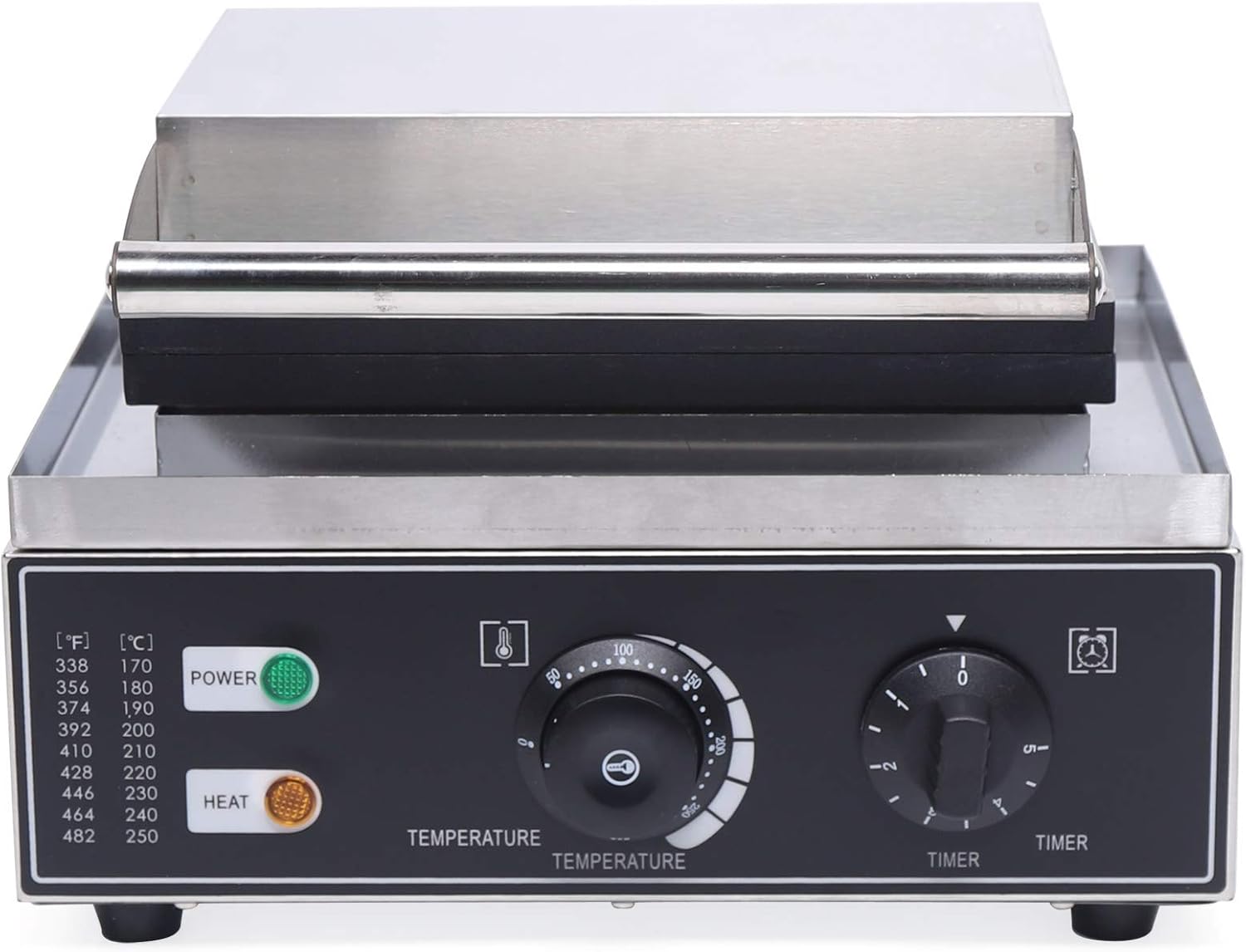 Máquina eléctrica comercial para hacer donas de gofres, temperatura de 122 a 572  para hacer donas antiadherentes de 110 V, temperatura de 122 a 572