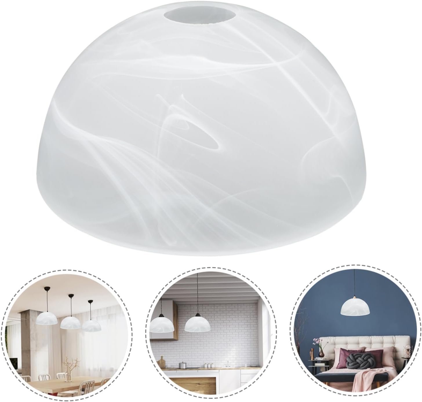 Angoily Pantalla de vidrio esmerilado Pantalla de luz de vidrio Pantalla de lámpara de araña Cubierta de lámpara de araña Sombras de lámpara de