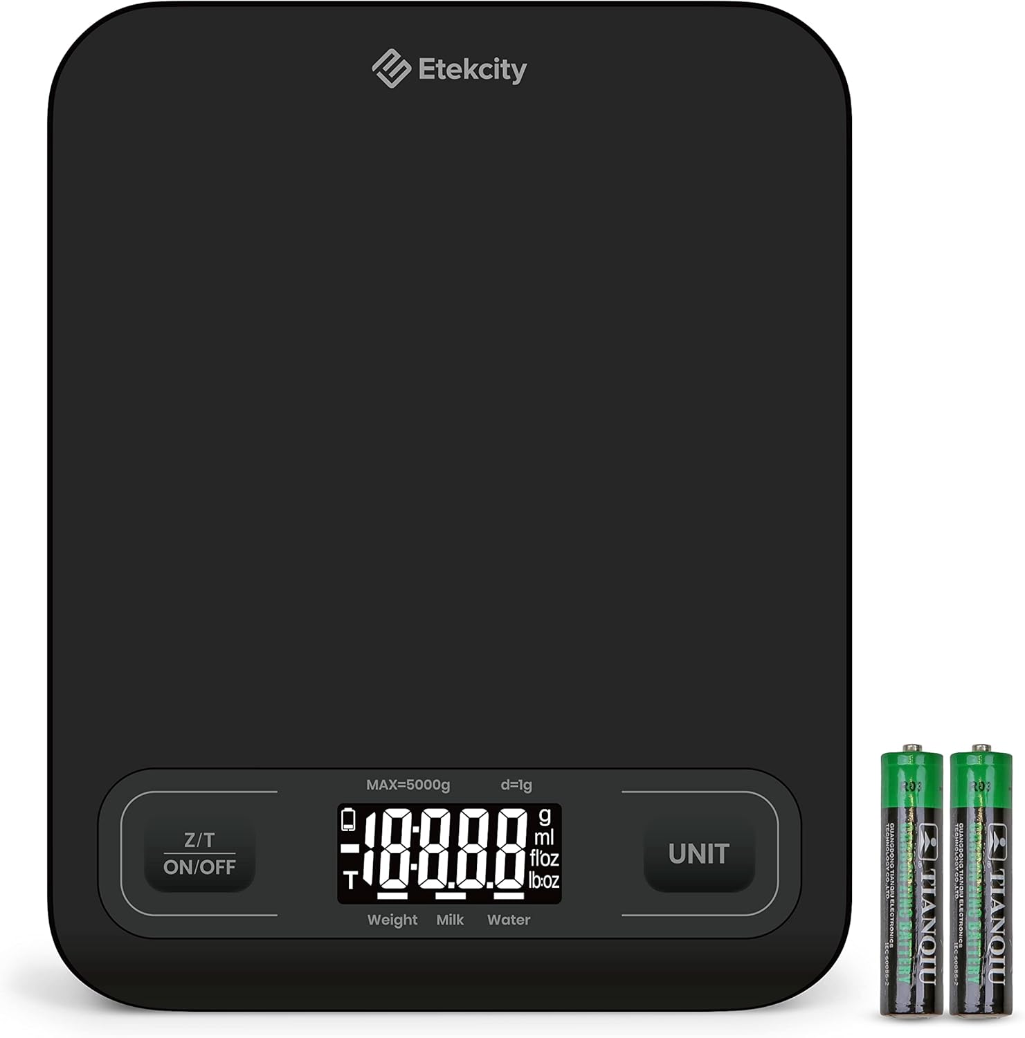 Etekcity Báscula de cocina para alimentos, gramos y onzas digitales, tamaño mediano, color negro y báscula para peso corporal y porcentaje de grasa,