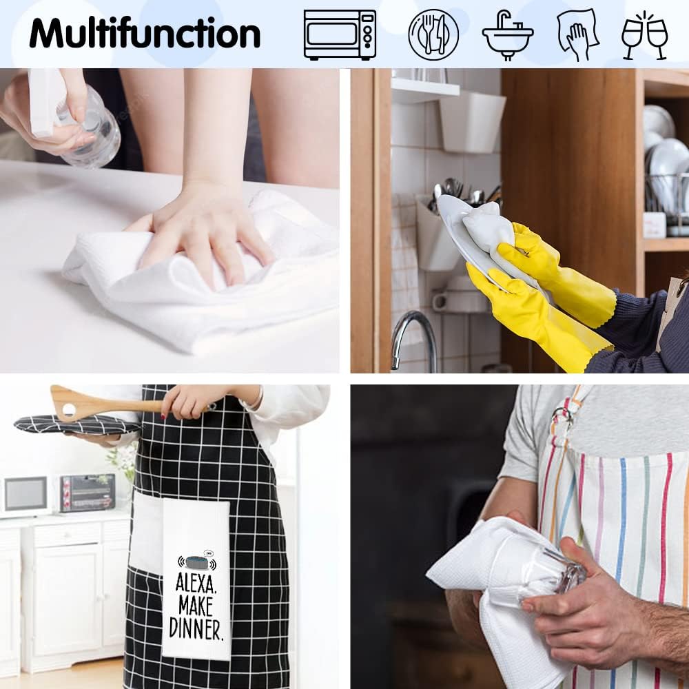 Alexa, Make Dinner – Toalla de cocina con altavoces, regalo para mujeres, hermanas, amigas, mamá, tía, anfitriona, amante de la música, inauguración