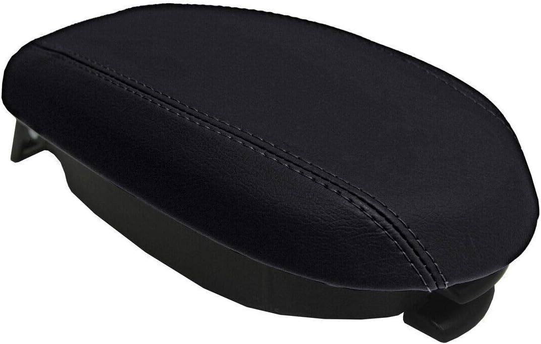 Autoguru Cubierta de reposabrazos de la tapa de la consola piel de cuero de PVC hecha para Hyundai Veloster 2012-2018 negro