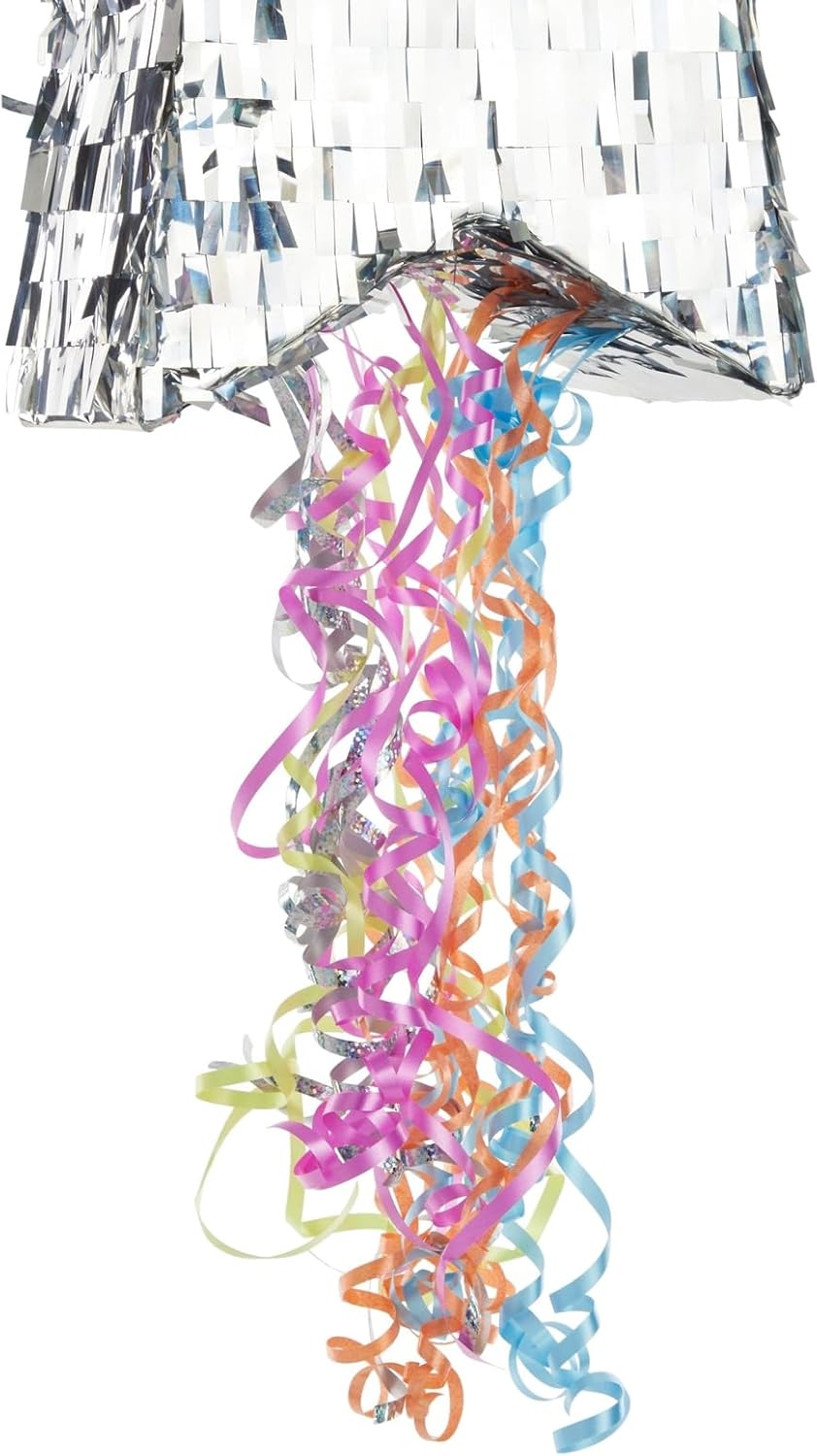 Sparkle and Bash Piñata de estrella con cuerda para decoración de revelación de género Twinkle Little Star y suministros de fiesta de cumpleaños
