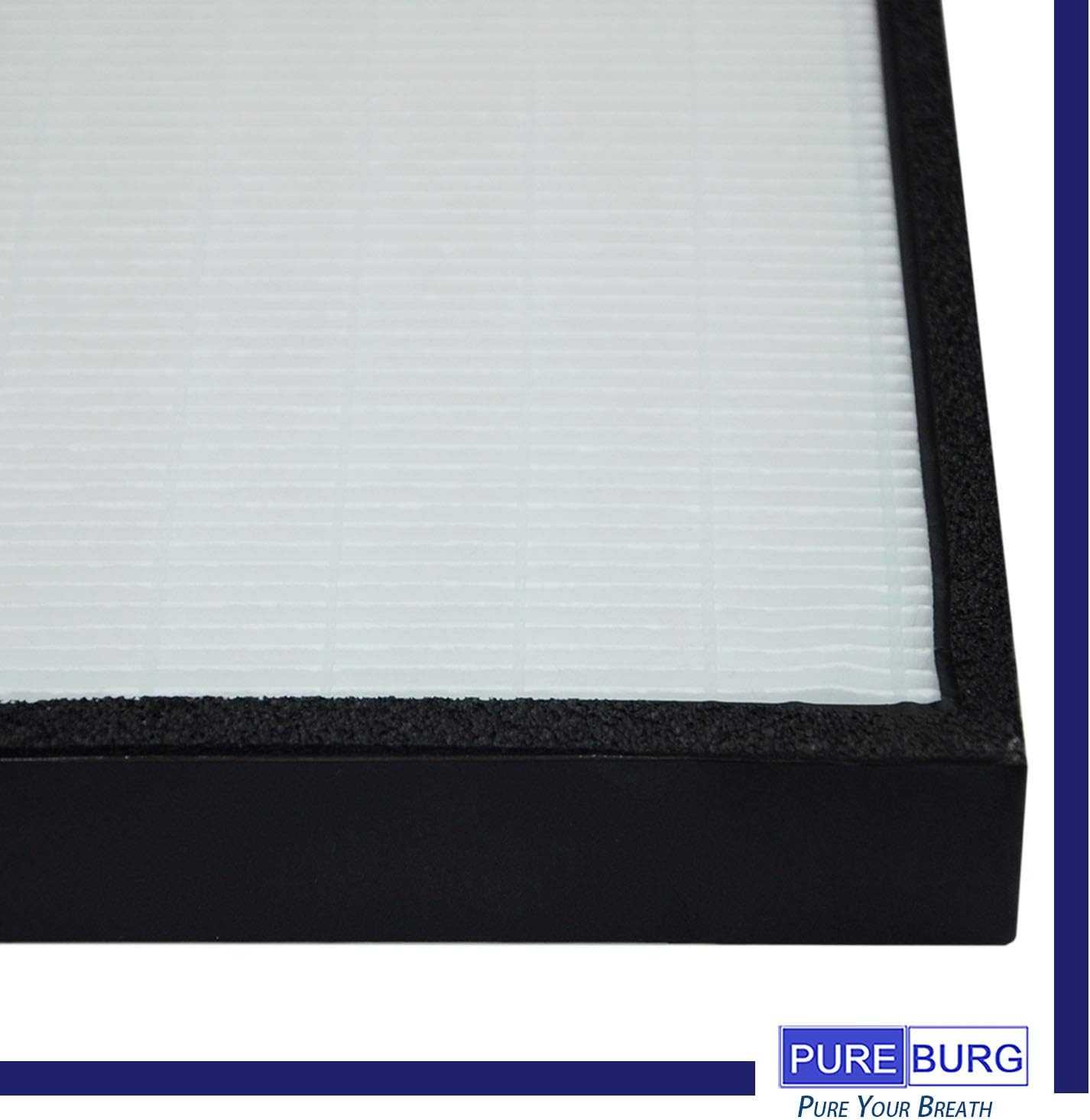 PUREBURG Filtro HEPA de repuesto compatible con purificadores de aire Rabbitair BioGS BioGP SPA-421A SPA-582A, H13 Air Clean Dust PM2.5 Olor Humo