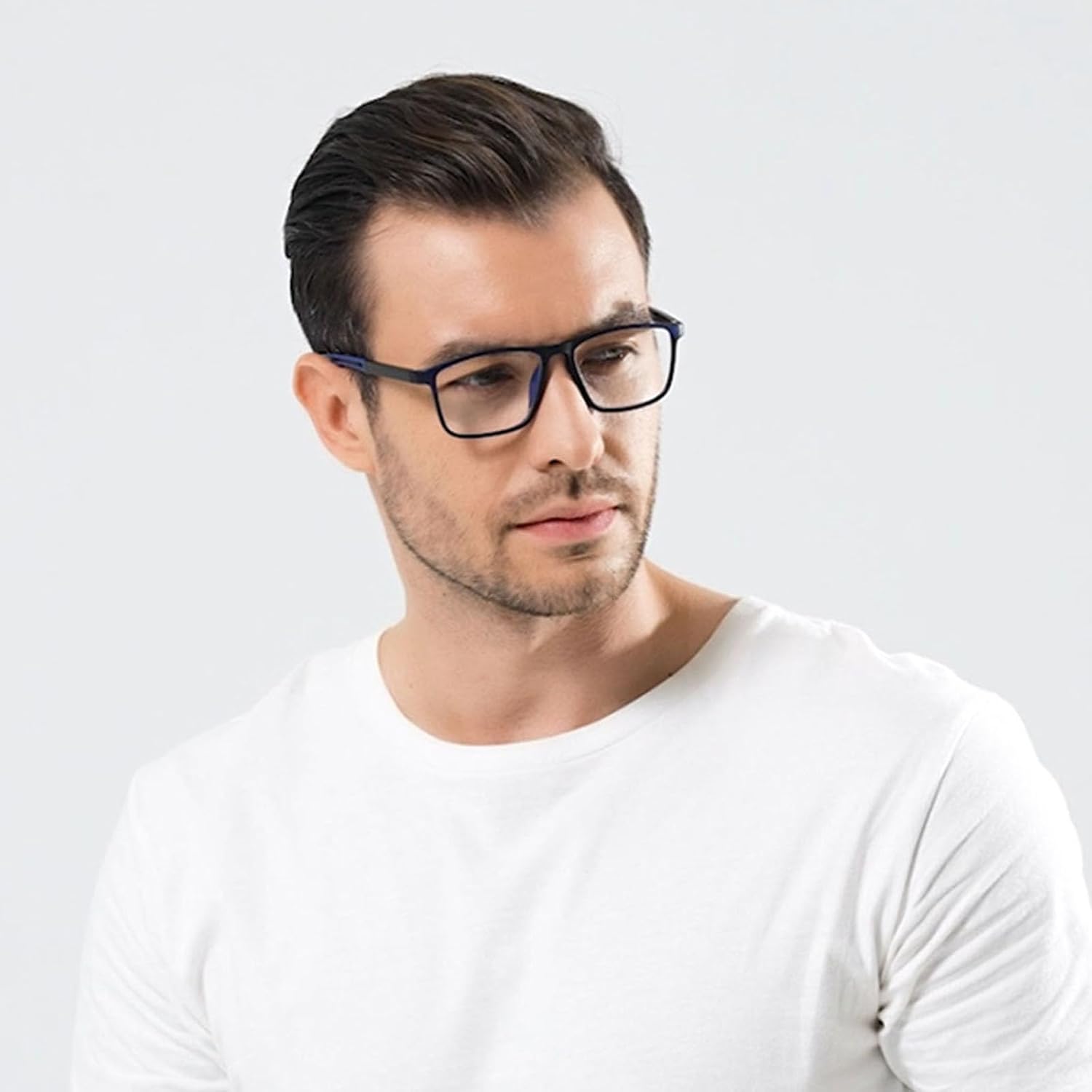 Hubeye 3 pares de lentes de lectura deportivos TR90 para hombres y mujeres, ultraligeros y flexibles, antiluz azul, +2.0