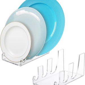 2 soportes de placa acrílica para exhibición de vajilla transparente, soporte de exhibición de porcelana para exhibir platos de porcelana (7.24 x 2 soportes de placa acrílica para exhibición de vajilla transparente, soporte de exhibición de porcelana para exhibir platos de porcelana (7.24 x