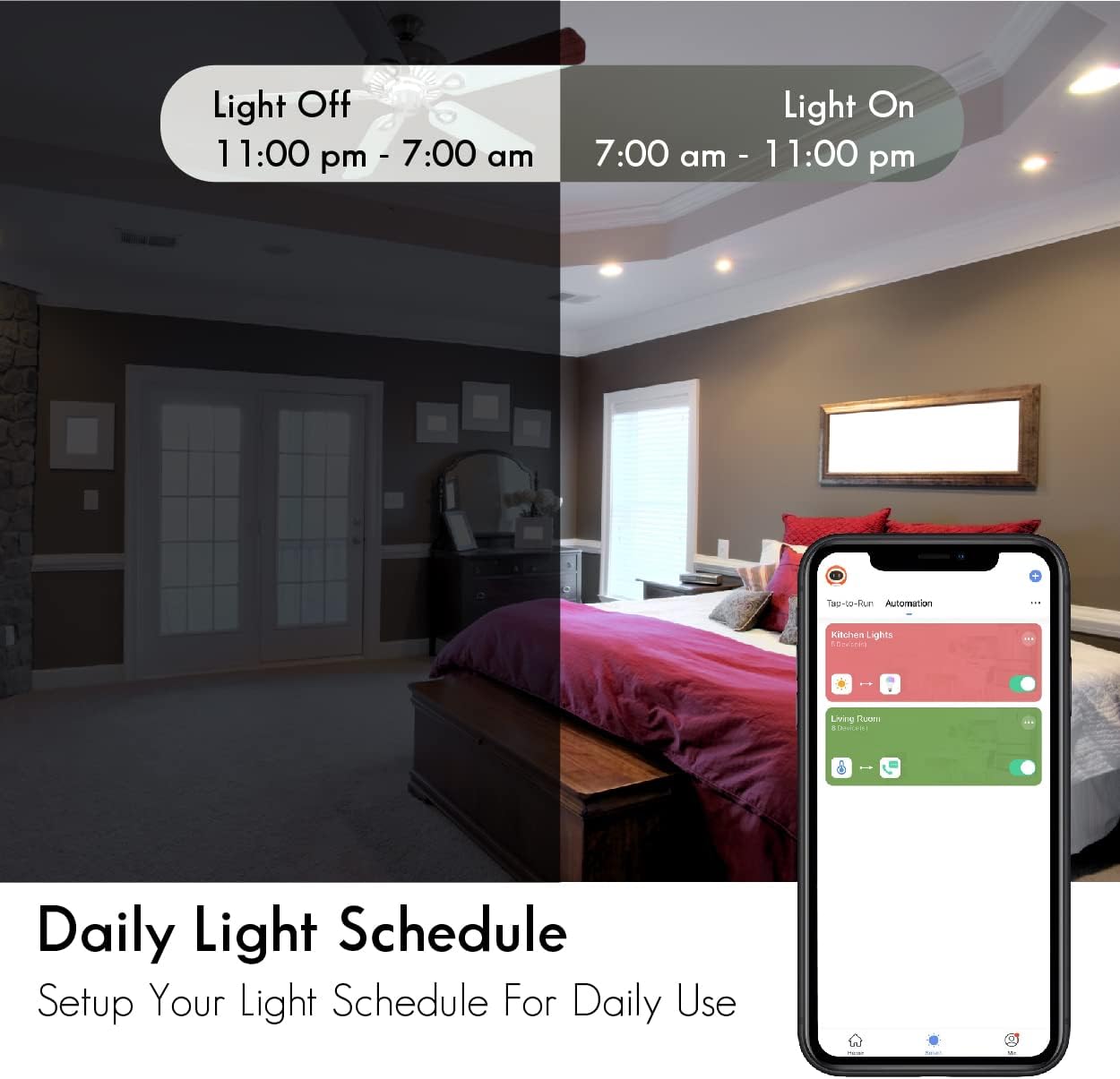 mw Lighting BR30 – Bombilla inteligente funciona con Wi-Fi RGBW que cambia de color, bombillas LED compatibles con Alexa y Google Home Assistant,