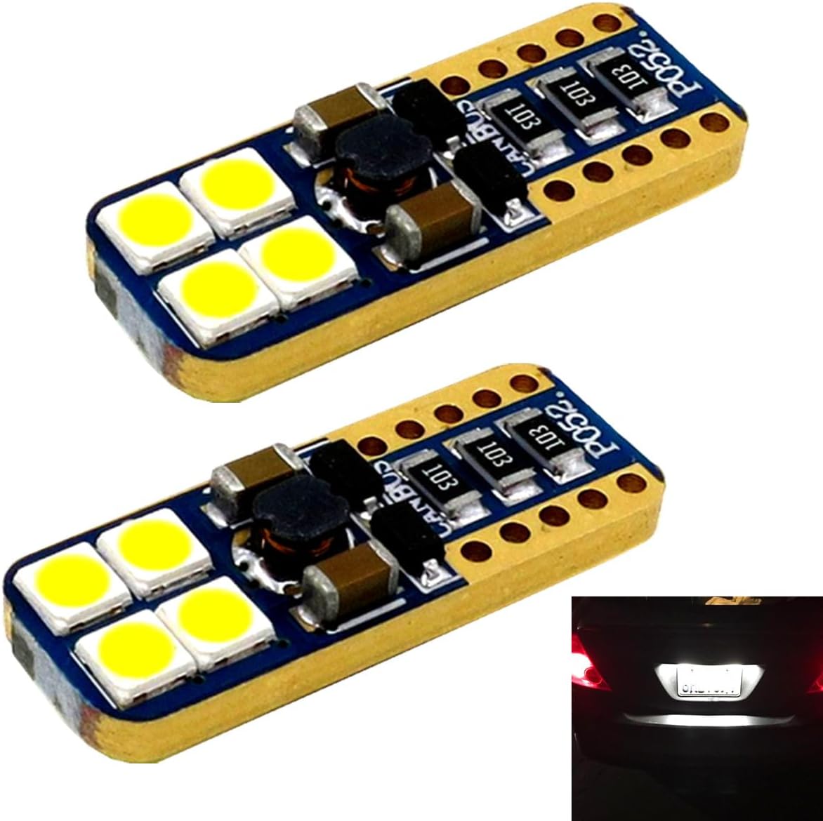 Alla iluminación 2PCS Super Bright LED luces Bombillas Repuestos para 2004 2011Chevrolet Aveo, Blanco