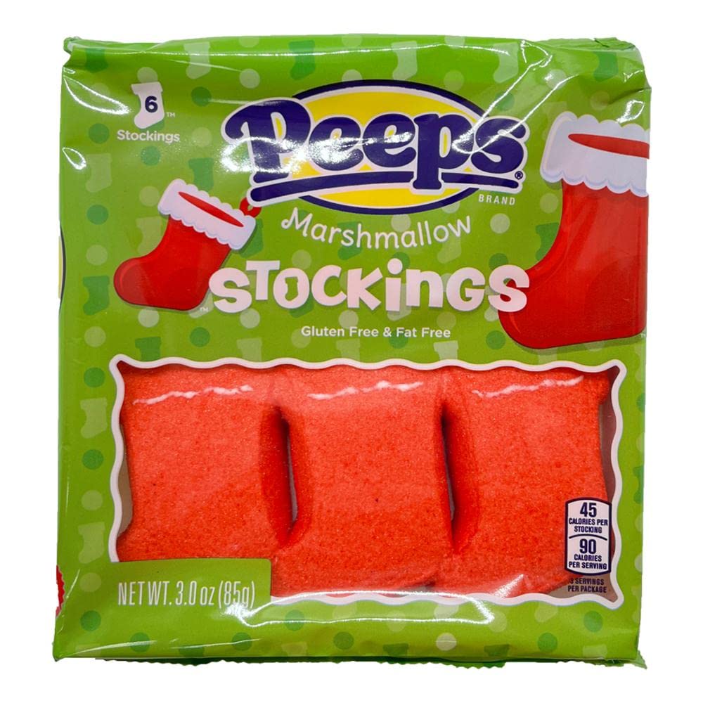 Paquete combinado de Navidad Peeps  Paquete de 4  Bandejas de 6 unidades  Árboles de Navidad Peeps, medias de peeps, hombres de jengibre Peeps,