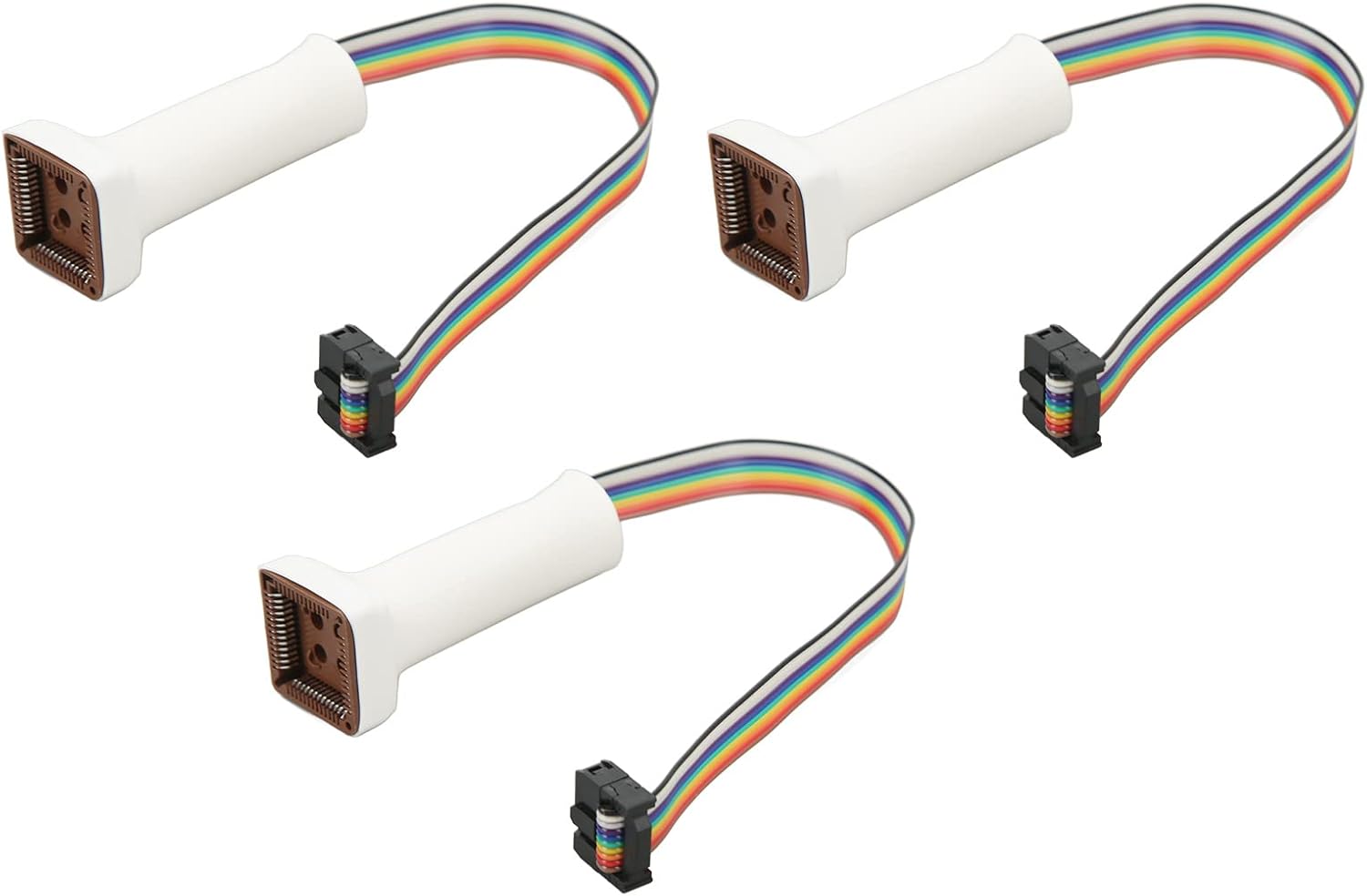 Cable adaptador de programador de llaves, 3 cables de herramienta de codificación de llaves de automóvil, cables adaptadores de lector de código