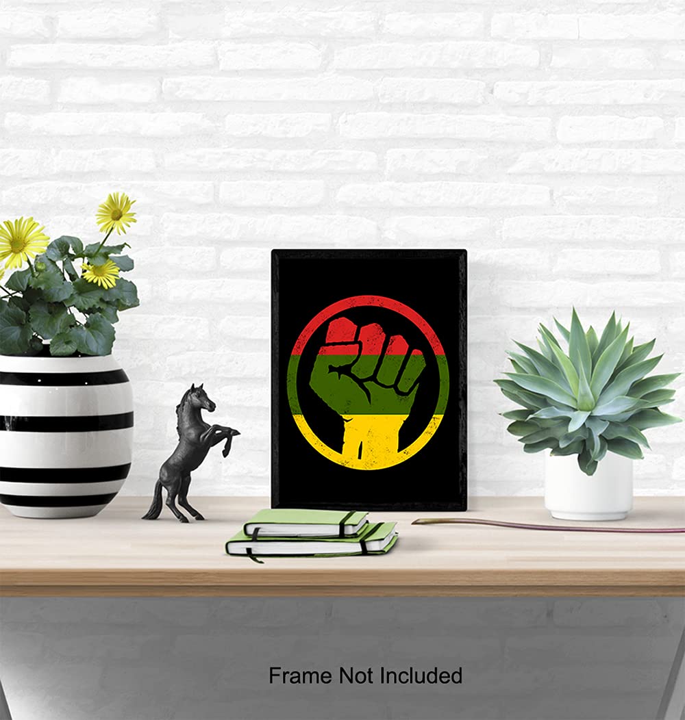 Black Art – African American Wall Art – Black Power – Black Lives Matter Sign – Afro American Flag – Civil Rights Room Decor, Home Decorations –
