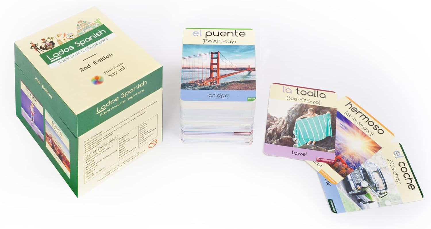 Tarjetas didácticas en español para principiantes, español para adultos y niños, 500 palabras en español más utilizadas