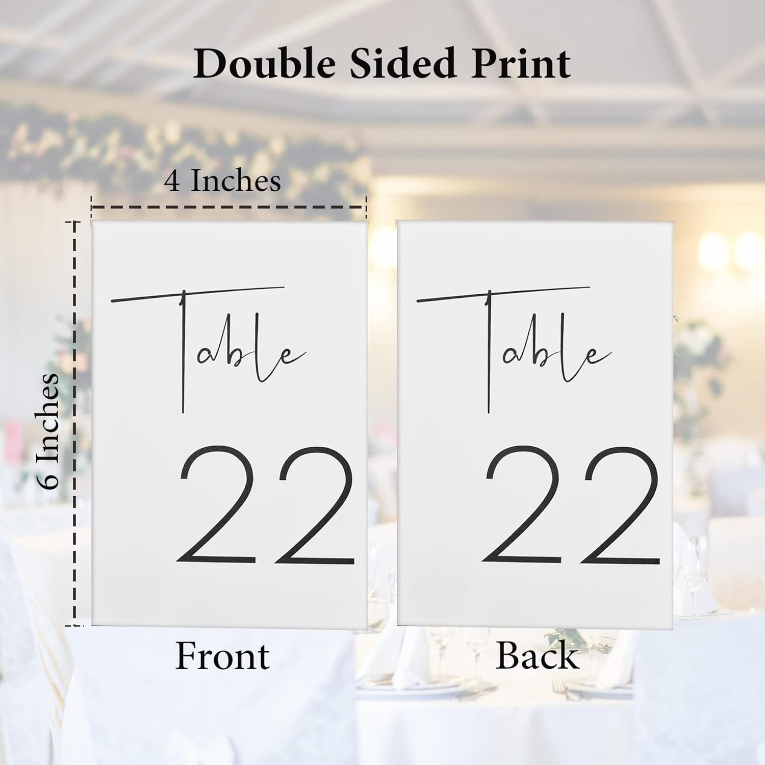 Números de mesa de boda – Número de mesa – Decoraciones de boda para recepción – Números de mesa 1-30 – Números de mesa 4X6