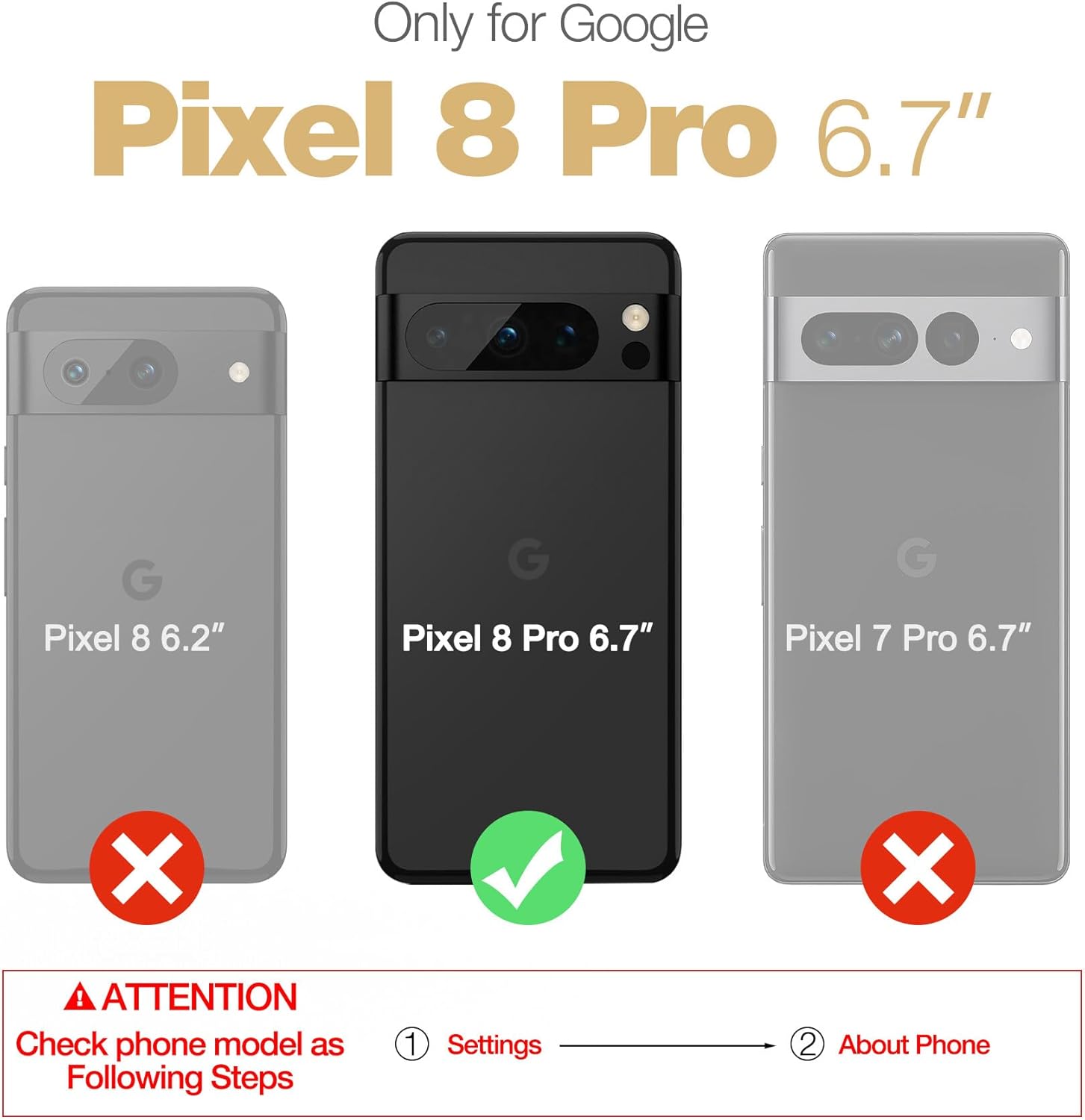 Dexnor Funda de cuerpo completo para Google Pixel 8 Pro, protector de pantalla integrado y soporte, marco frontal extra, protección de grado militar