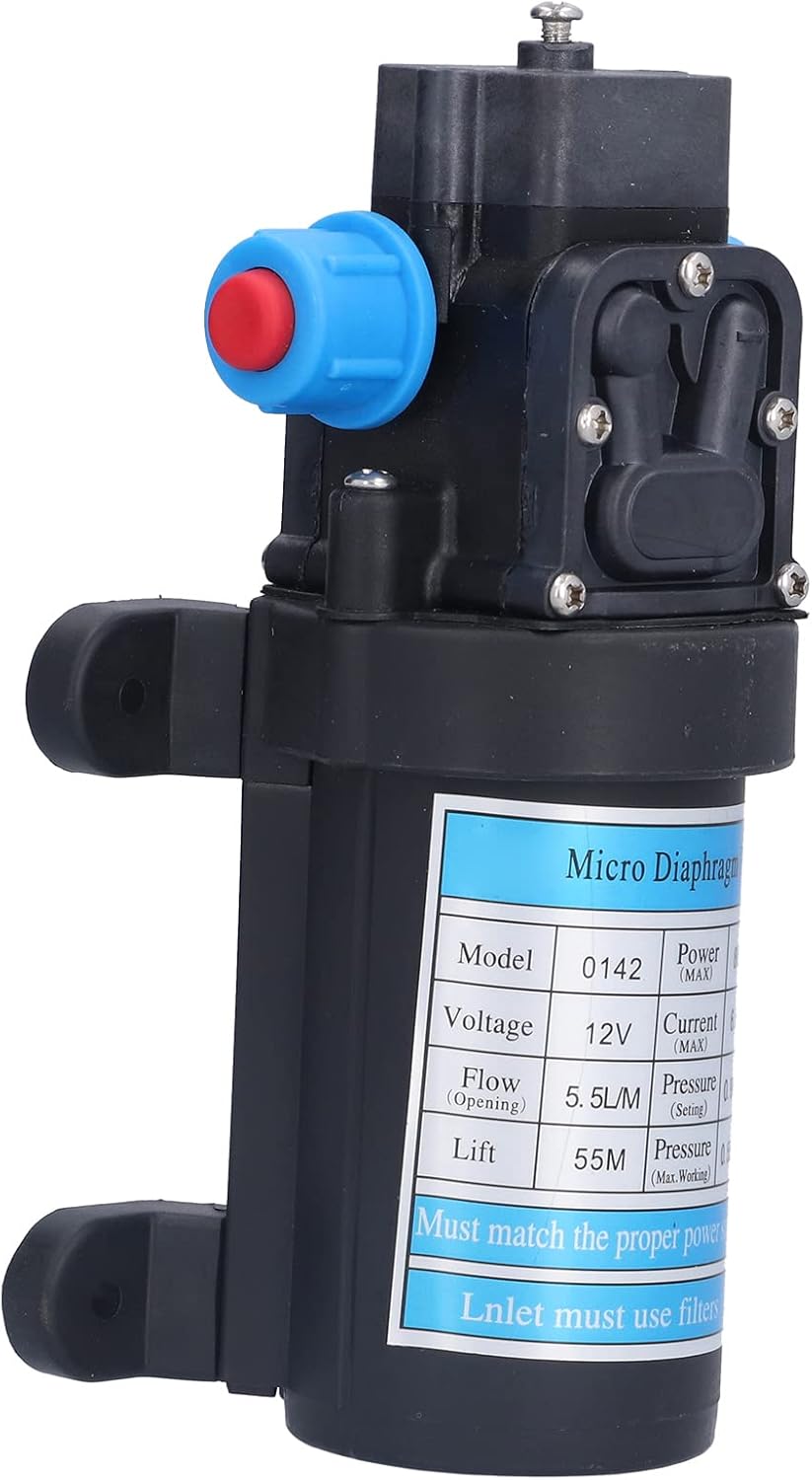 Bomba de micro diafragma, bombas eléctricas de autosucción de alta presión de 180.4 pies de cabeza de 80 W para rociar pesticidas para regar flores