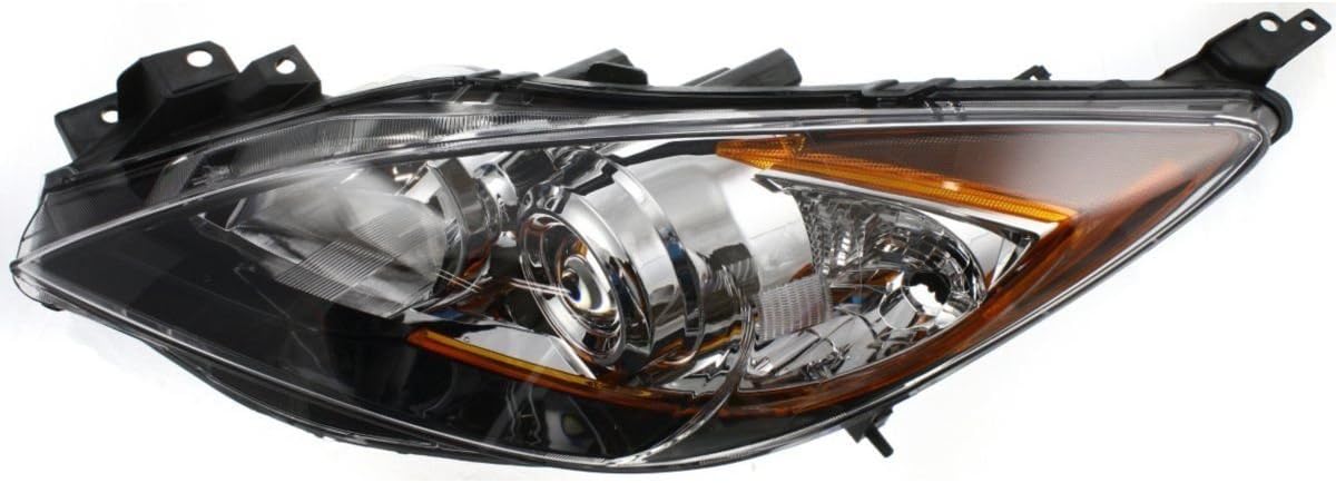 Fitrite Autoparts Nuevo lente y carcasa para faros delanteros izquierdos del lado del conductor para Mazda, Mazda-3, 5 Speed Trans, Hatchback, Sedan