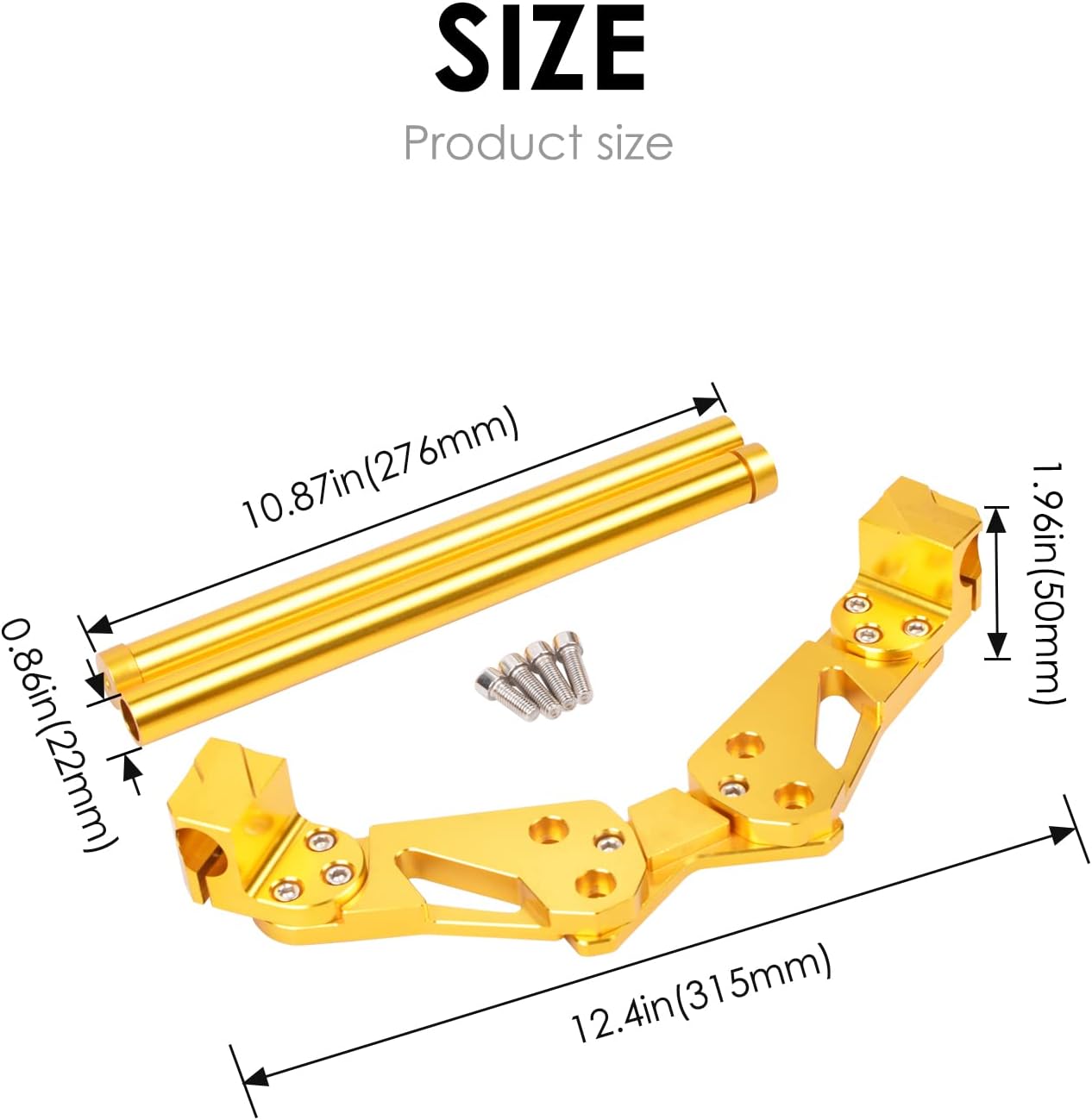 Barra de manillar motificada para motocicleta B0C281GP8N compatible con Grom MSX125 Clip de tubo de horquilla en manillares Racing ATV Expansión
