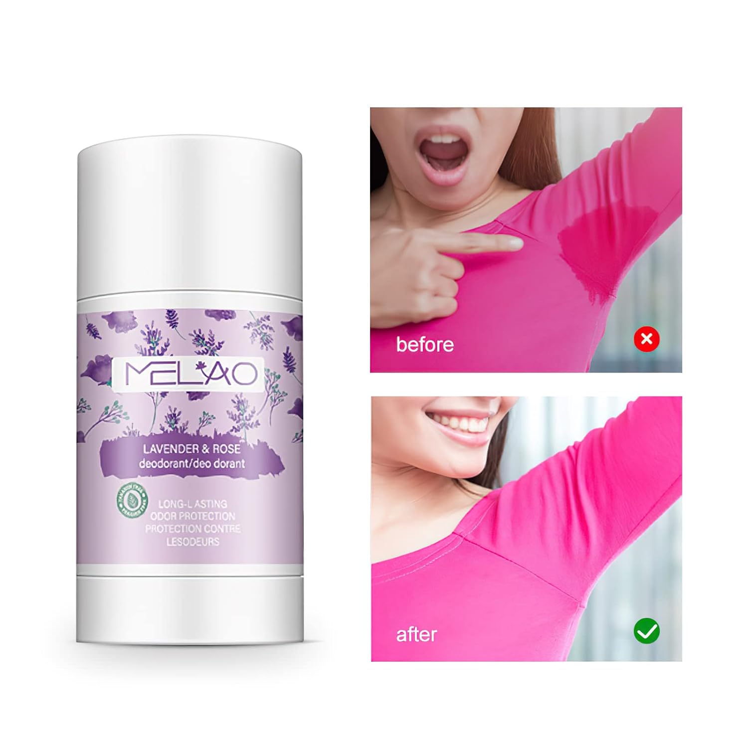 Desodorante natural para mujeres y hombres, sin aluminio, desodorante corporal antitranspirante, crema desodorante sólida, control de olores de