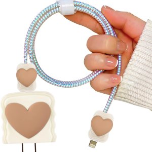 Protector de cable para cargador de iPhone, bonitos protectores para cable de datos tipo C con impresión 3D, protector de cable de teléfono para Protector de cable para cargador de iPhone, bonitos protectores para cable de datos tipo C con impresión 3D, protector de cable de teléfono para