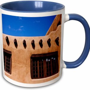3dRose Santa Fe, New Mexico, USA Julien McRoberts – Taza de dos tonos, 11 onzas, azulblanco 3dRose Santa Fe, New Mexico, USA Julien McRoberts – Taza de dos tonos, 11 onzas, azulblanco