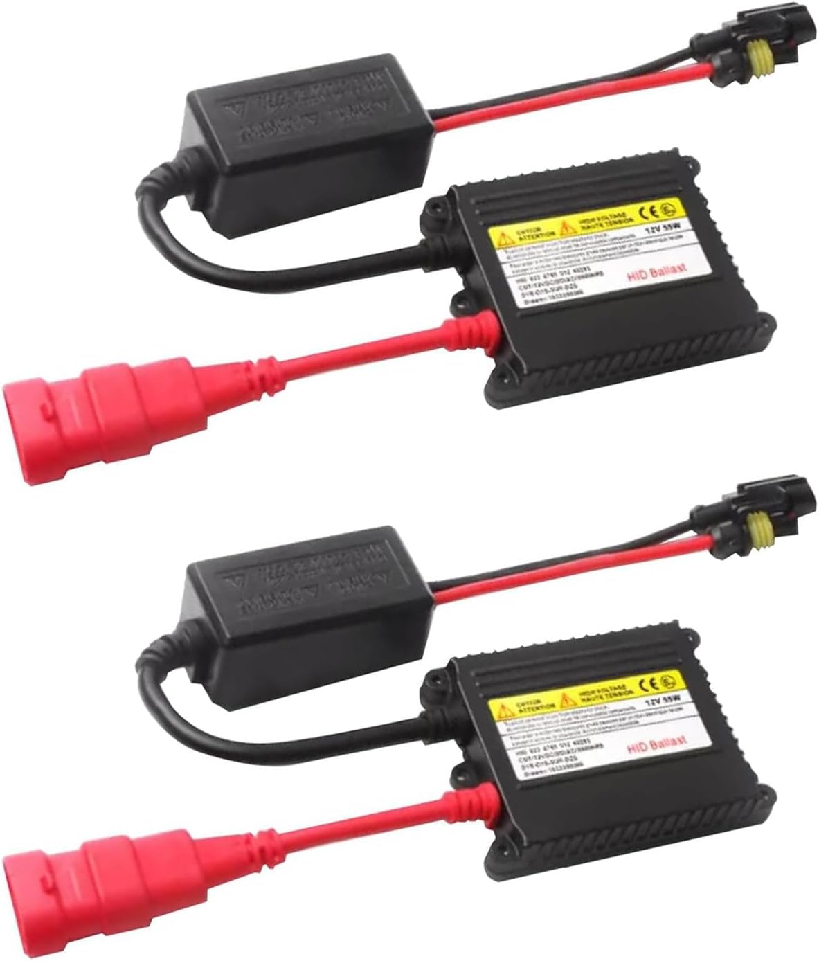 Pack-2 Automotive HID Ballast, 12V 35W Ultra-Thin DC Retrofit Bulb Ballast for Xenon Light, Splash-Proof Sealed Standard Flicker-Free Bulb