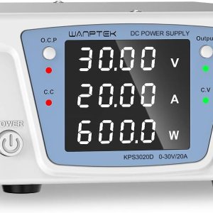 Fuente de alimentación CC variable 30V 20A 600W, fuente de alimentación de banco con perillas de ajuste precisas del codificador, fuente de Fuente de alimentación CC variable 30V 20A 600W, fuente de alimentación de banco con perillas de ajuste precisas del codificador, fuente de