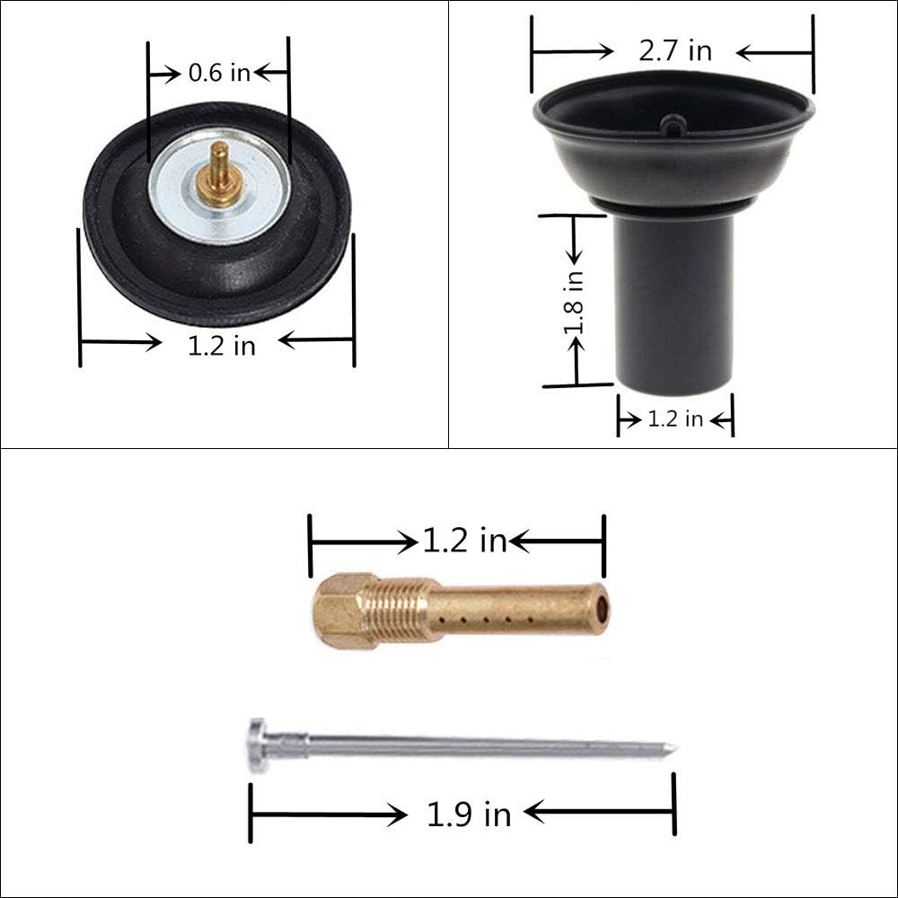Diafragma de carburador con kit de aguja de repuesto para Honda Steed Shadow VLX 600 1994-2003