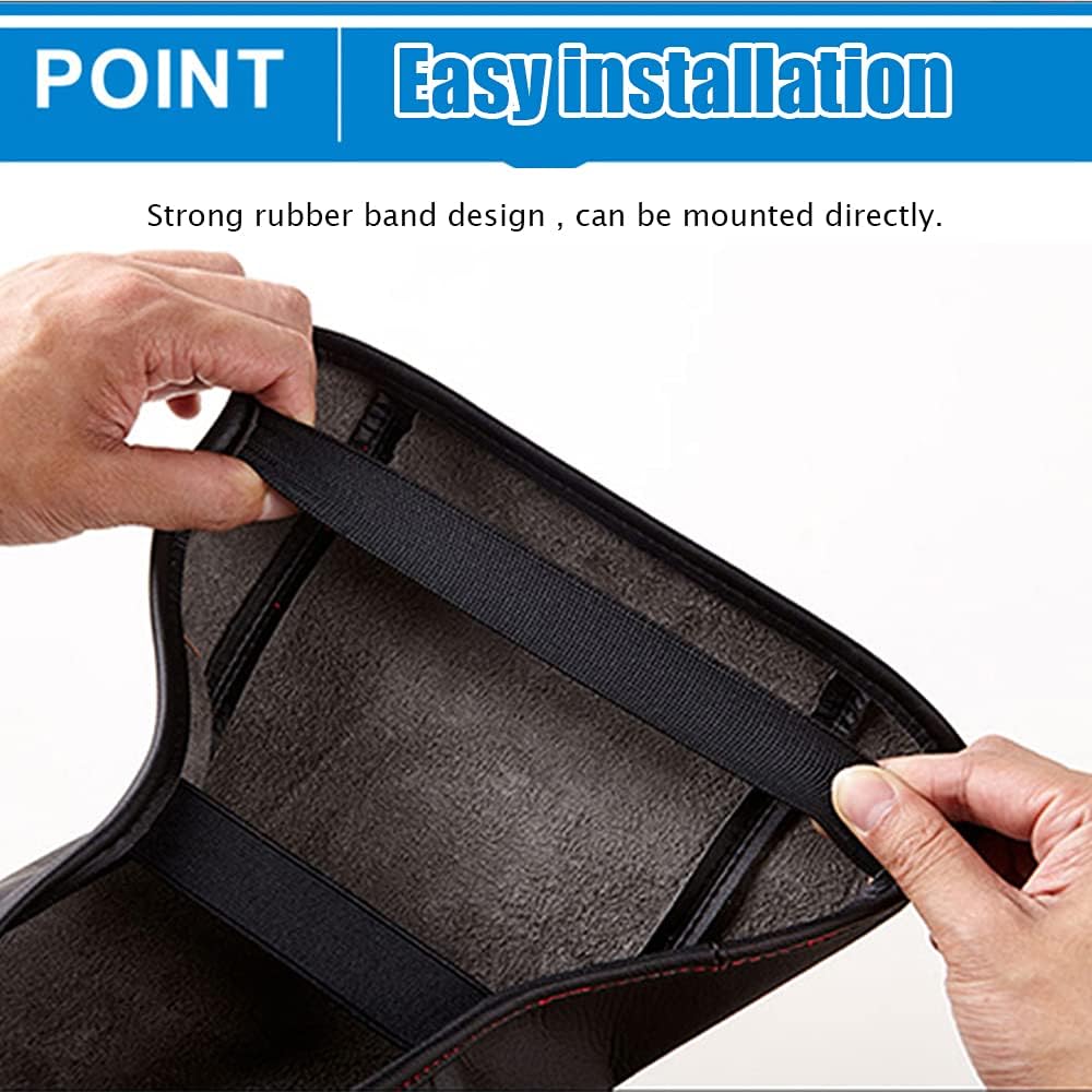 Funda de cuero para consola central, almohadilla para reposabrazos, accesorios para mantener tu reposabrazos en una sensación más cómoda (rojo +