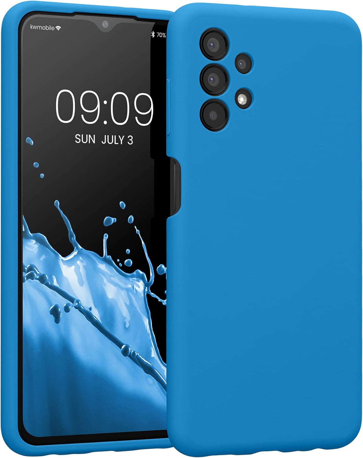 kwmobile Funda compatible con Samsung Galaxy A13 4G – Funda delgada de silicona TPU – Acabado suave al tacto – Arrecife azul