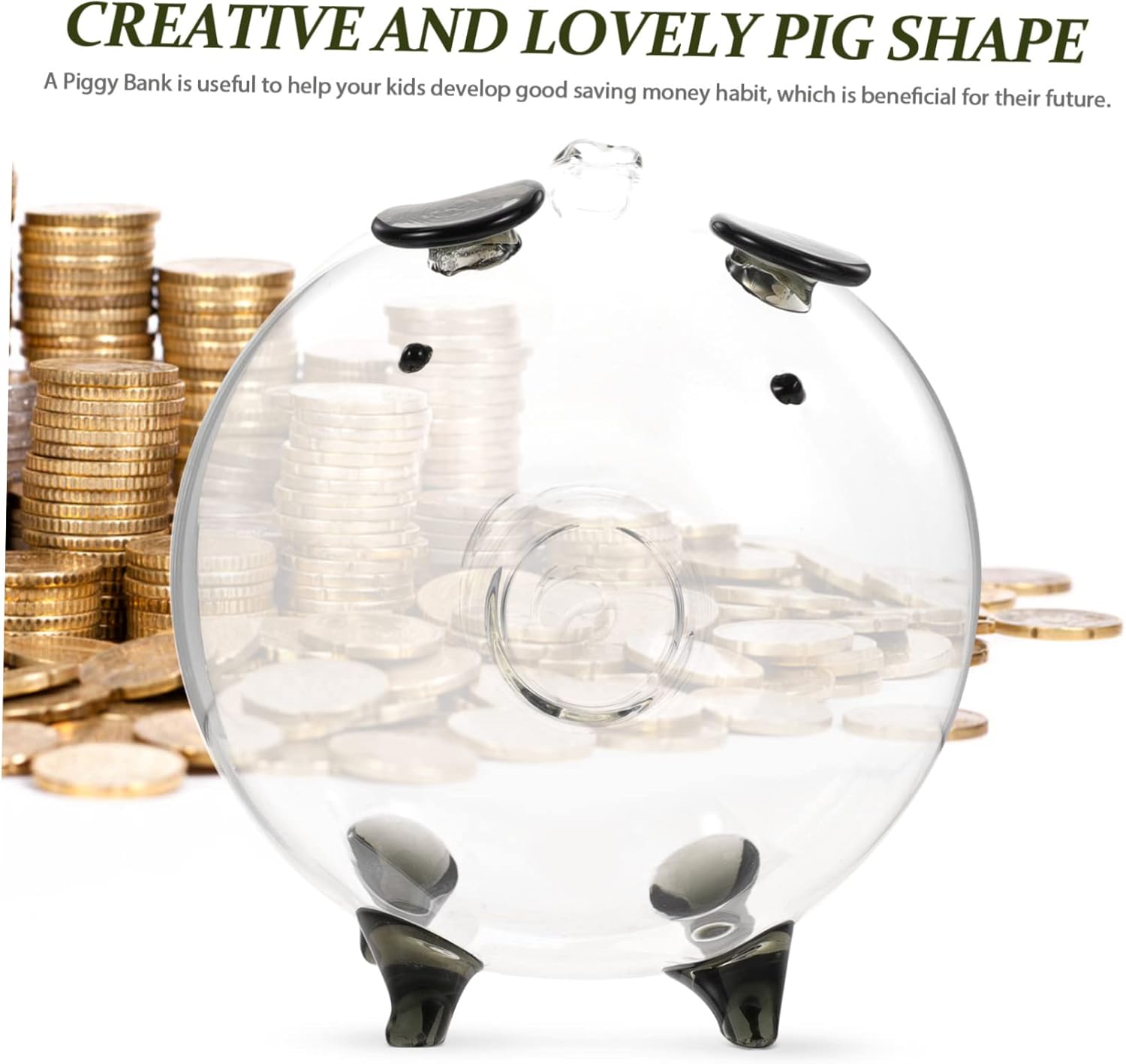 Alcancía decorativa de cristal para niños, decoración de bebé, alcancía decorativa de animales, banco de dinero, banco de monedas, en forma de