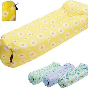 leeper Tumbona inflable, sofá de aire portátil para acampar en la playa, con bolsa de transporte, sillas inflables ligeras y versátiles para leeper Tumbona inflable, sofá de aire portátil para acampar en la playa, con bolsa de transporte, sillas inflables ligeras y versátiles para