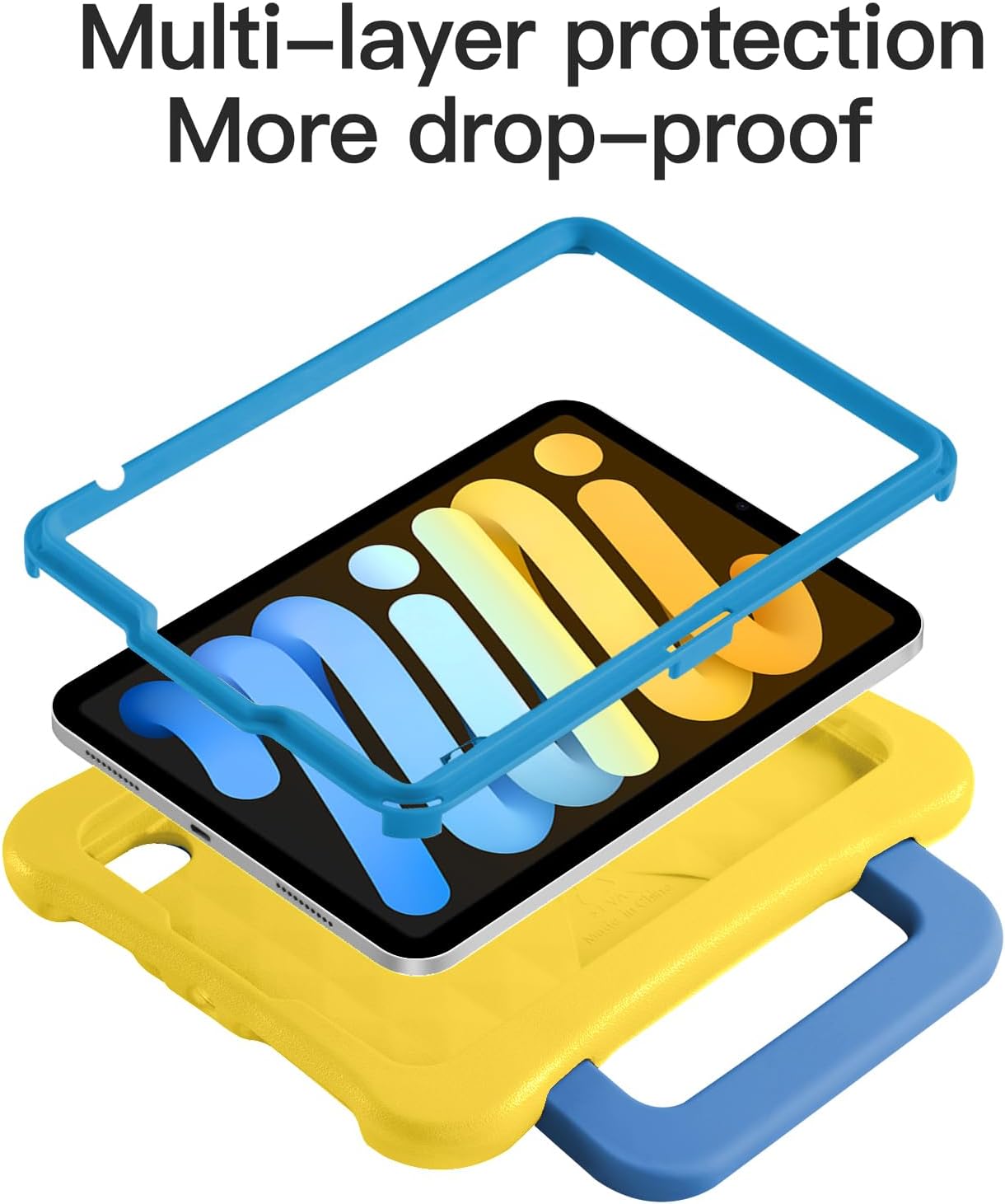 Funda para iPad Mini 6 2021, ligera, resistente, a prueba de golpes, a prueba de caídas con asasoporte, funda protectora para niños para iPad Mini 6