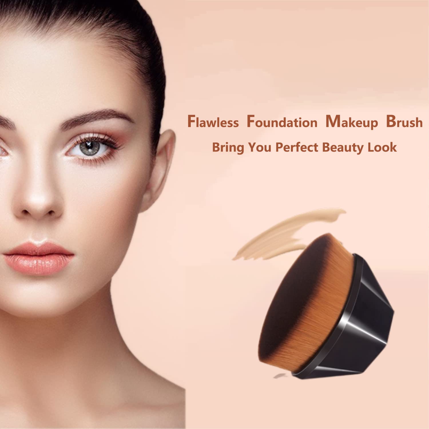 Cepillo de Maquillaje con Tapa Plana, Brochas de Maquillaje con Tapa Plana, Brochas de Maquillaje con Tapa Plana, Brochas de Maquillaje para Mezclar