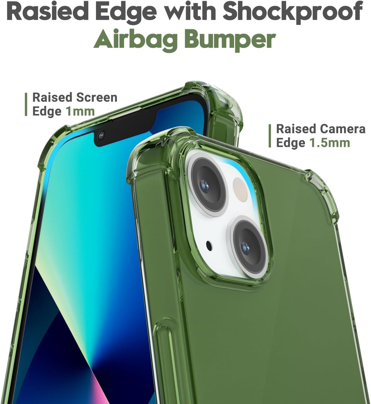 Funda transparente para iPhone 13, funda protectora de silicona transparente con diseño para mujer, diseño femenino lindo y simple, delgado,