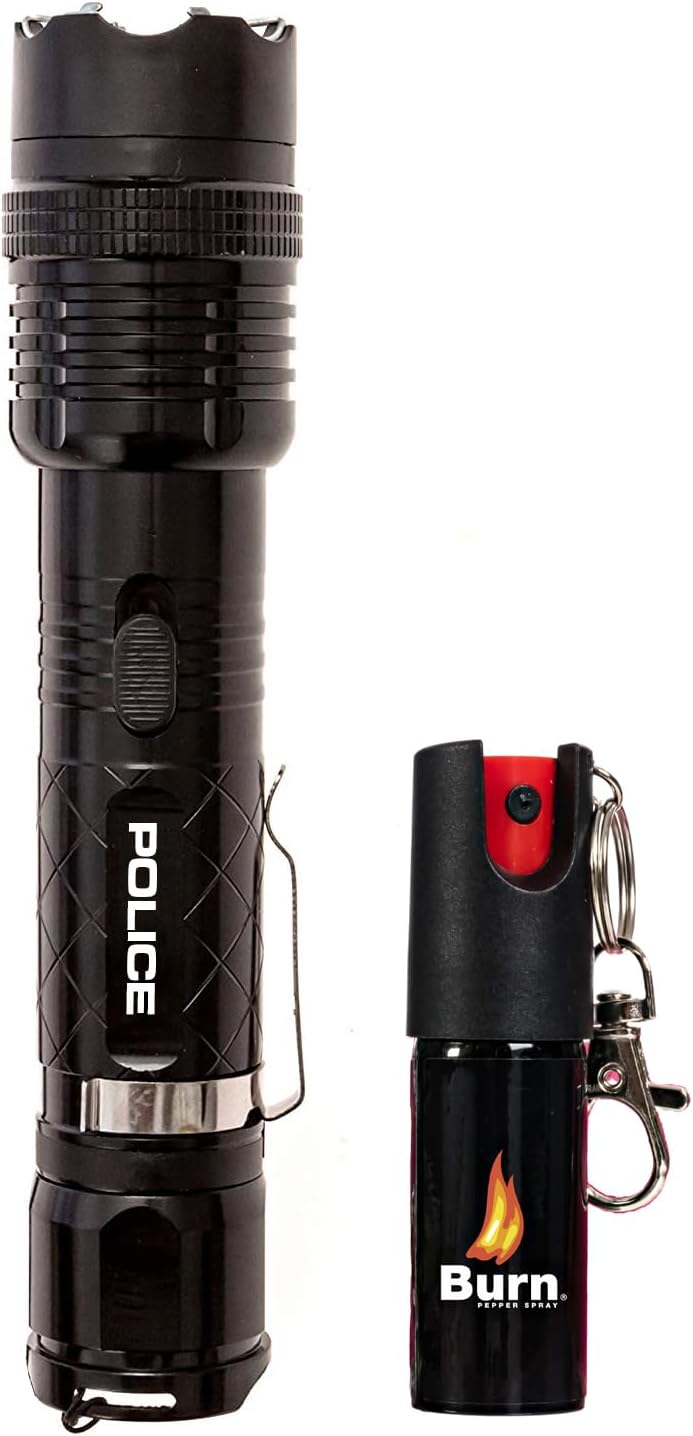 Police Stun Gun Burn Pepper Spray Combo Mujeres Hombres Autodefensa – 1158