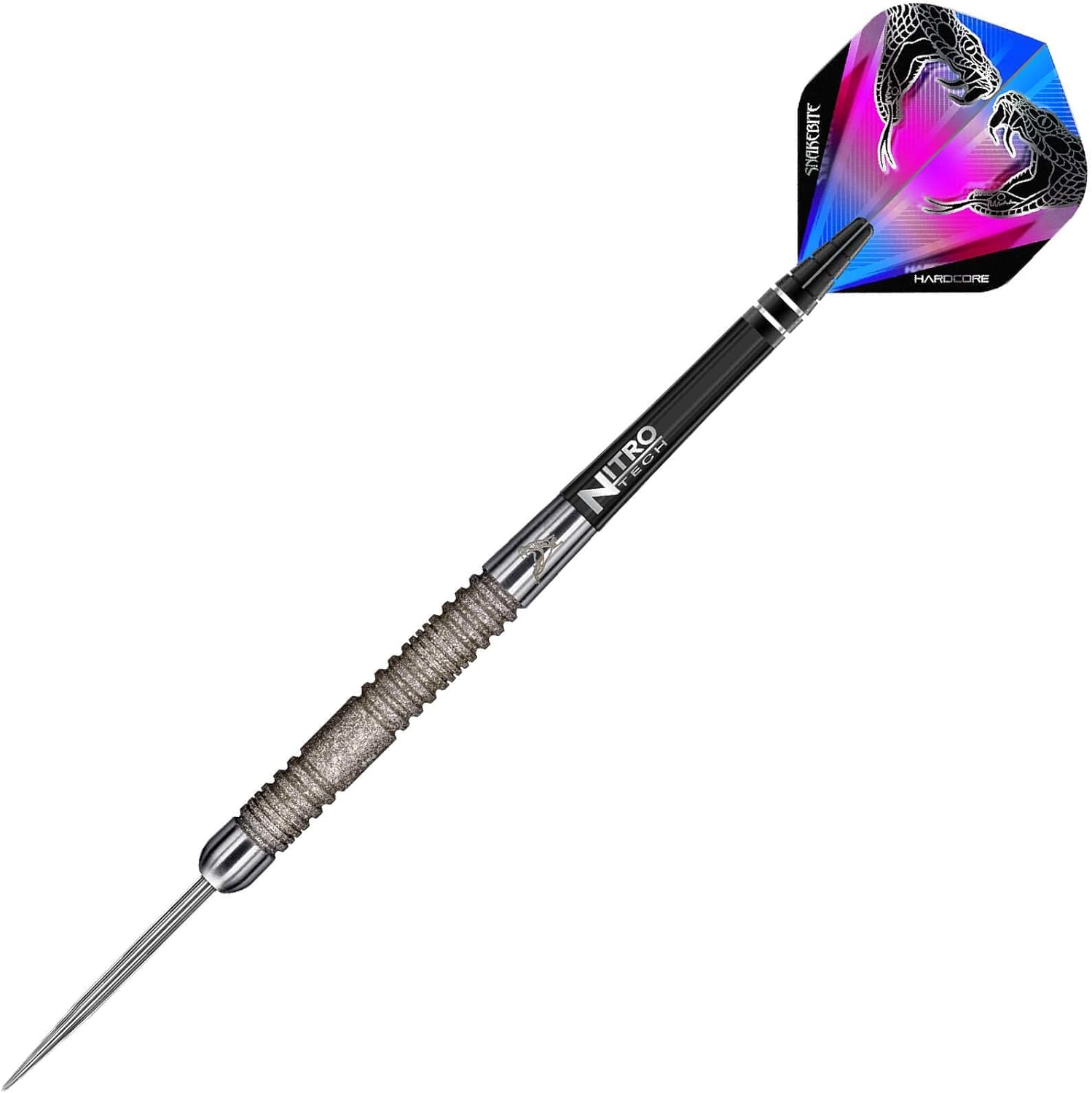 Red Dragon Peter Wright Snakebite Euro 11 elemento Juego de dardos de tungsteno de 0.71oz o 0.85oz, con vuelos y tallos