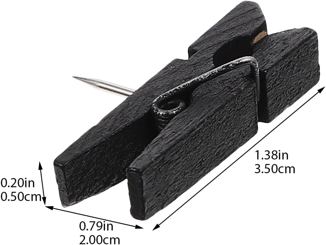 Imanes de alfiler de empuje, tachuelas para pulgar, pulgar, pulgar, pulgar, 50 unidades, mini pinzas de madera para papel fotográfico, clips de