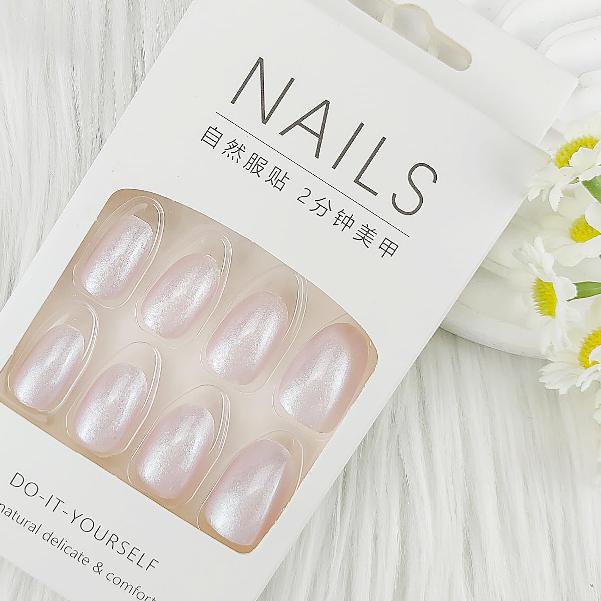 Uñas postizas medianas a presión de almendra, uñas cromadas con pegamento de uñas, uñas postizas de cobertura completa, uñas acrílicas para pegar,