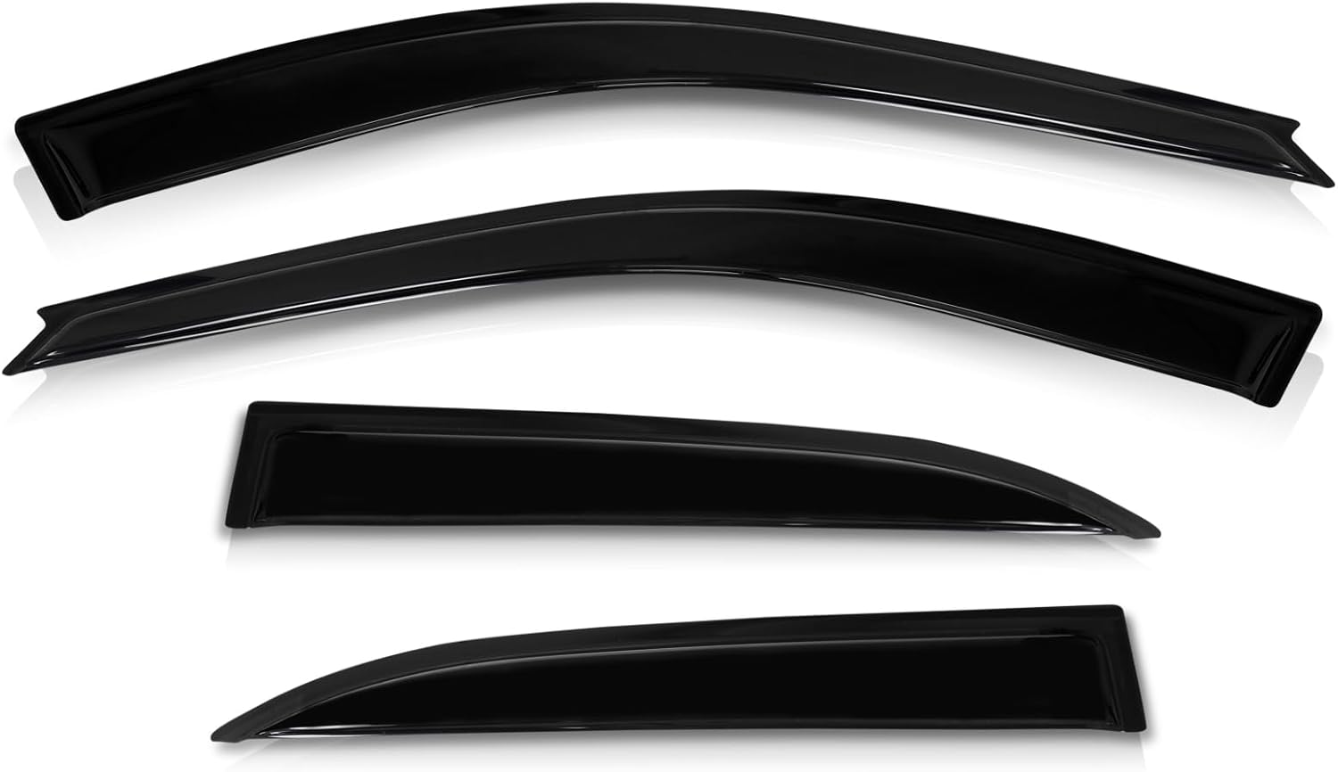 AJP Distributors JDM – 4 piezas de visera de ventana lateral para puerta lateral, protector de lluvia, protector de viento, compatible con Land