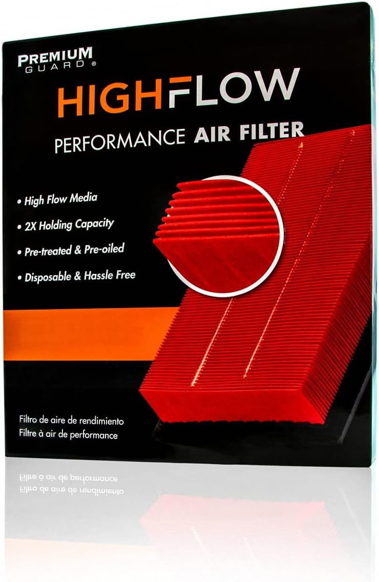 HIGHFLOW PA6165X, filtro de aire de motor desechable preengrasado de alto rendimiento  Compatible con Dodge Grand Caravan 2020-11, Chrysler Town &