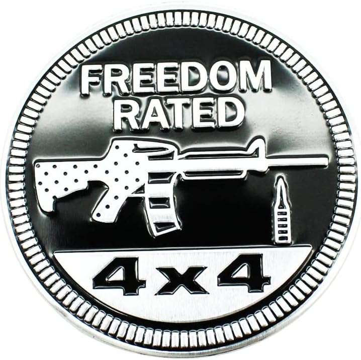 Adhesivos redondos de metal para automóvil, 4 x 4, emblemas de metal 3D, calcomanías de insignia de automóvil, compatibles con Jeep Wrangler,