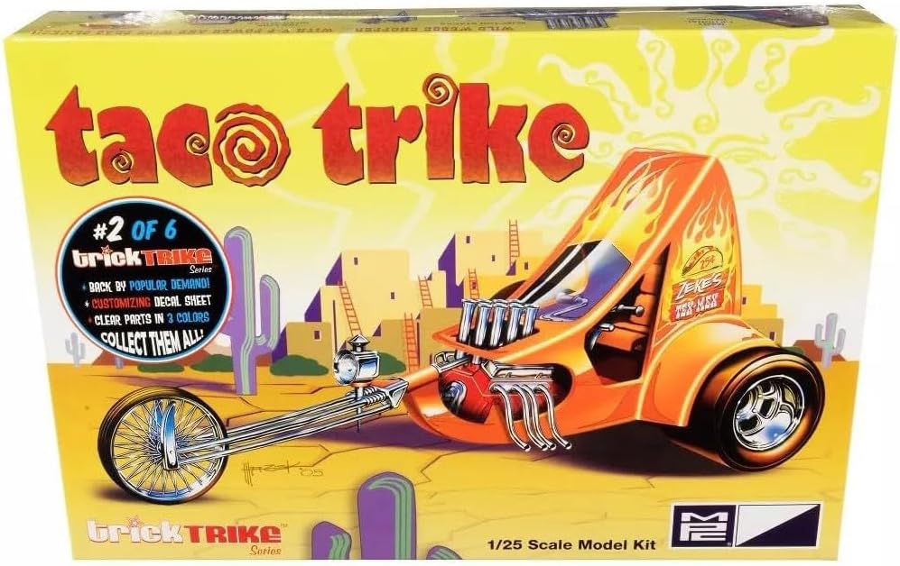 MPC Taco Trike (Trick Trikes Series) Kit de modelo a escala 125, blanco (MPC893)