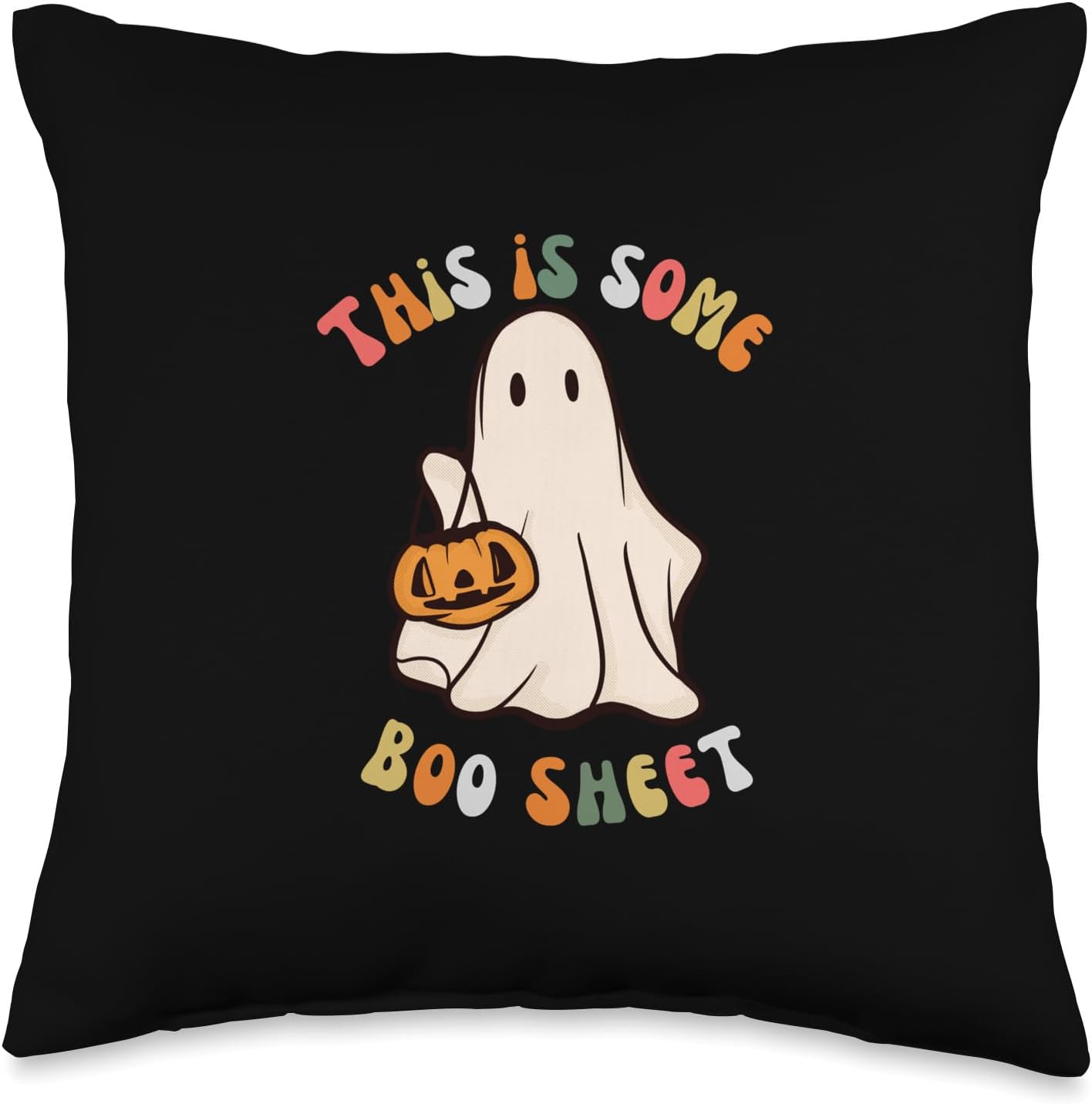 This Is Some Boo – Sábana de disfraz de fantasma de Halloween para mujer, almohada, 16 x 16 pulgadas, multicolor