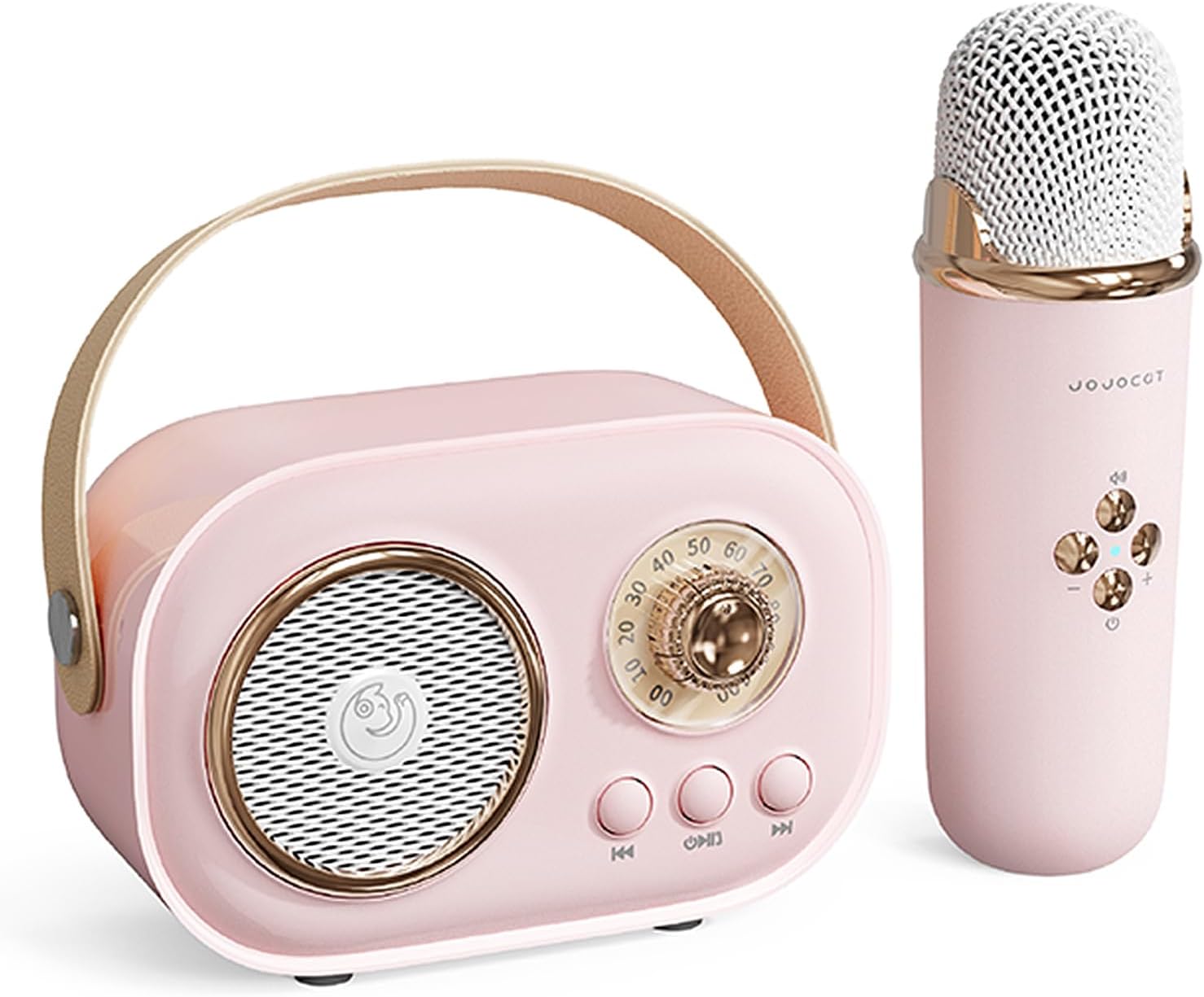 Mini máquina de karaoke, altavoz portátil de karaoke Bluetooth para niños y adultos con micrófono inalámbrico, pequeño sistema de karaoke, regalos