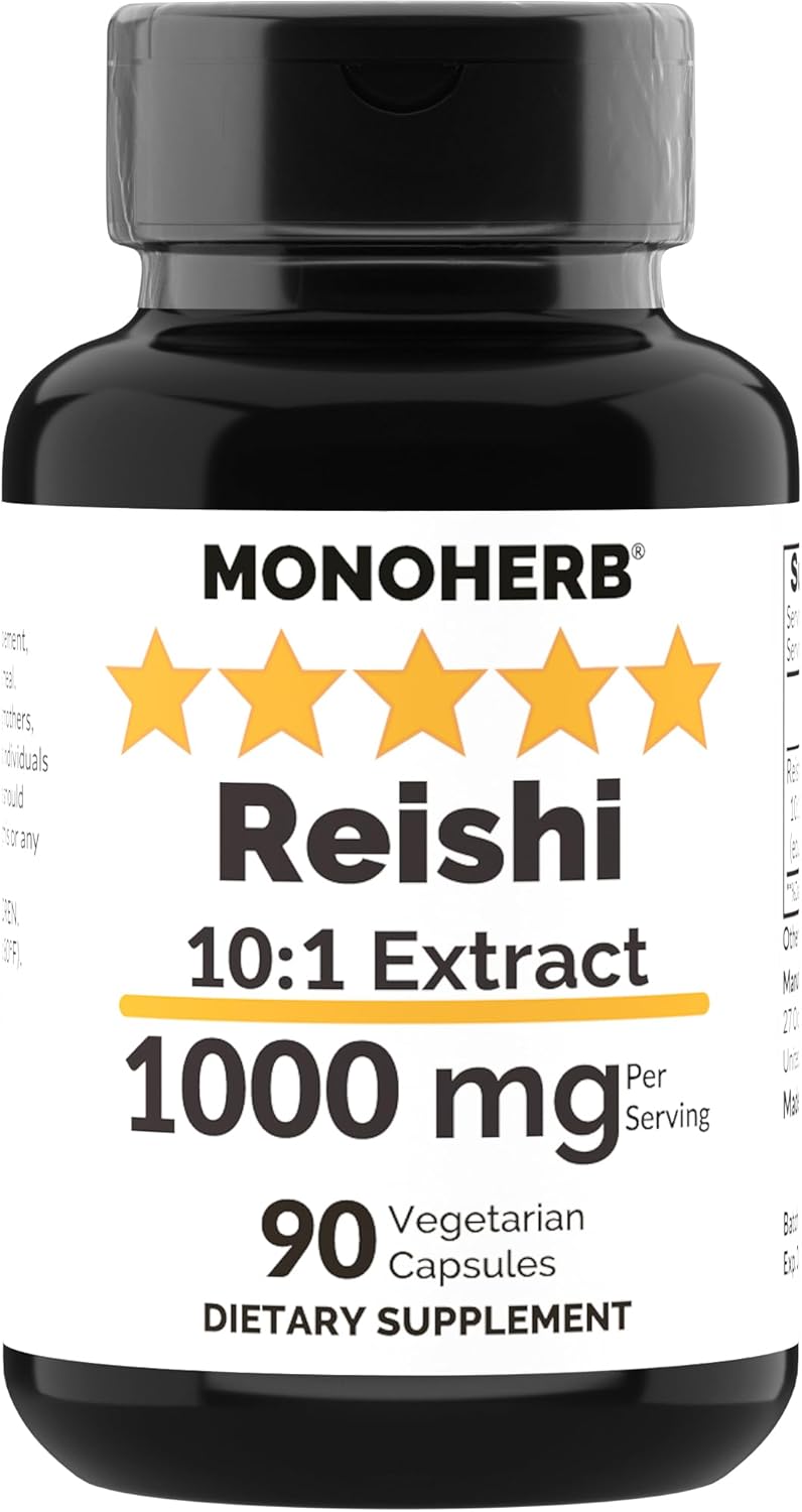 Extracto de hongos Reishi 1000 mg – 90 Cápsulas Vegetarianas