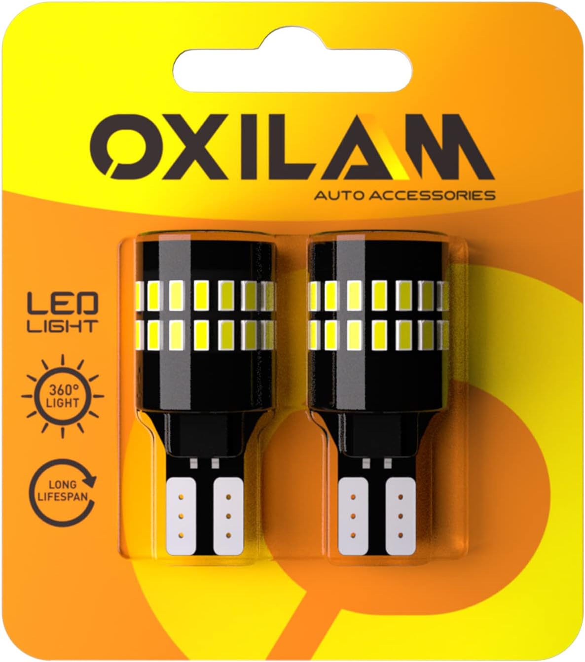 OXILAM Bombilla LED 912 921 mejorada, luces de marcha atrás, bombillas de respaldo para automóvil, brillo 300% más alto, 6000 K, blanco, tamaño