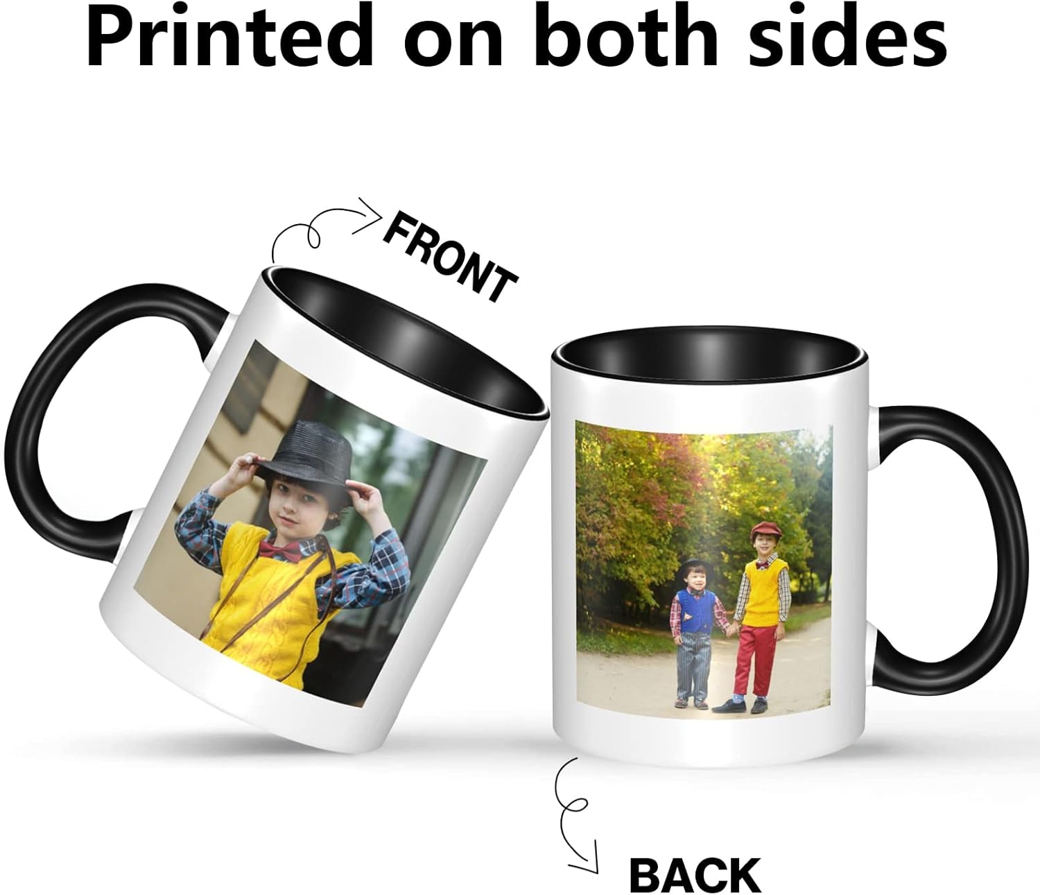 Tazas de café con foto personalizadas, 11 onzas, tazas personalizadas con nombre de imagentexto, regalos personalizados para el día de San Valentín,