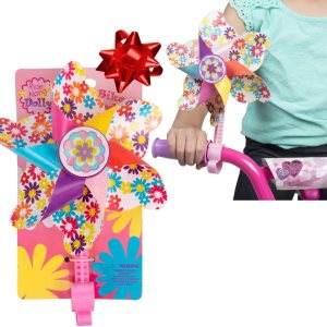 Molinete de manillar de bicicleta, molinete de flores giratorias para bicicleta de niños, se ajusta para una fácil fijación, bonito patrón de flores Molinete de manillar de bicicleta, molinete de flores giratorias para bicicleta de niños, se ajusta para una fácil fijación, bonito patrón de flores