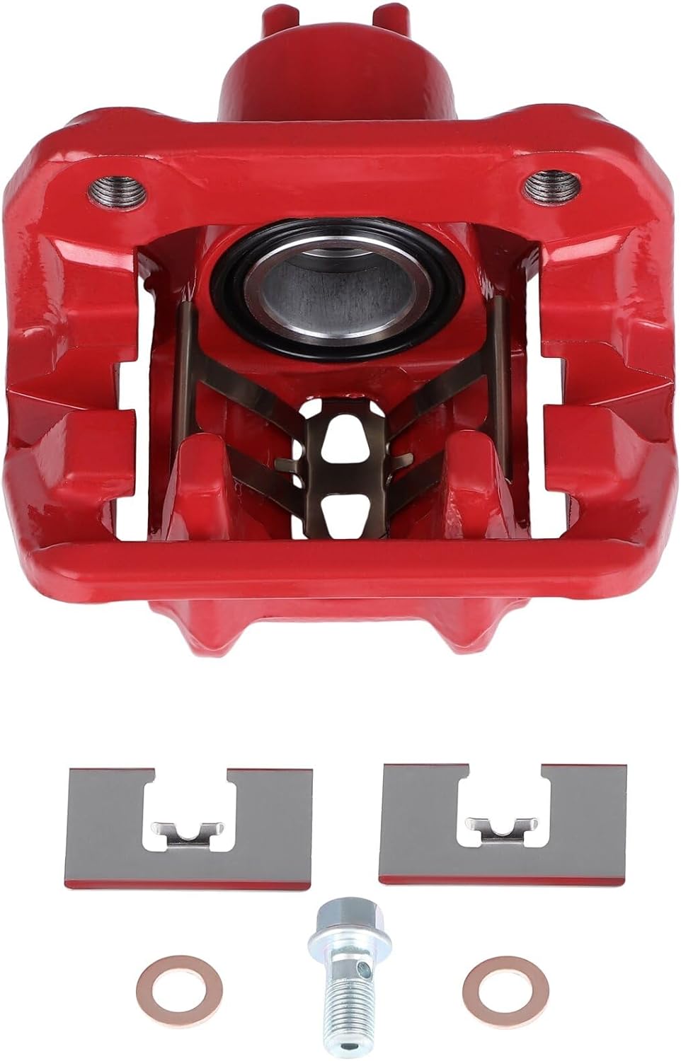 SCITOO Pinza de freno trasera izquierda con soporte 19B6886 rojo compatible para Acura RDX 2013-2018 para Honda Crosstour 2012-2015 para Honda CR-V