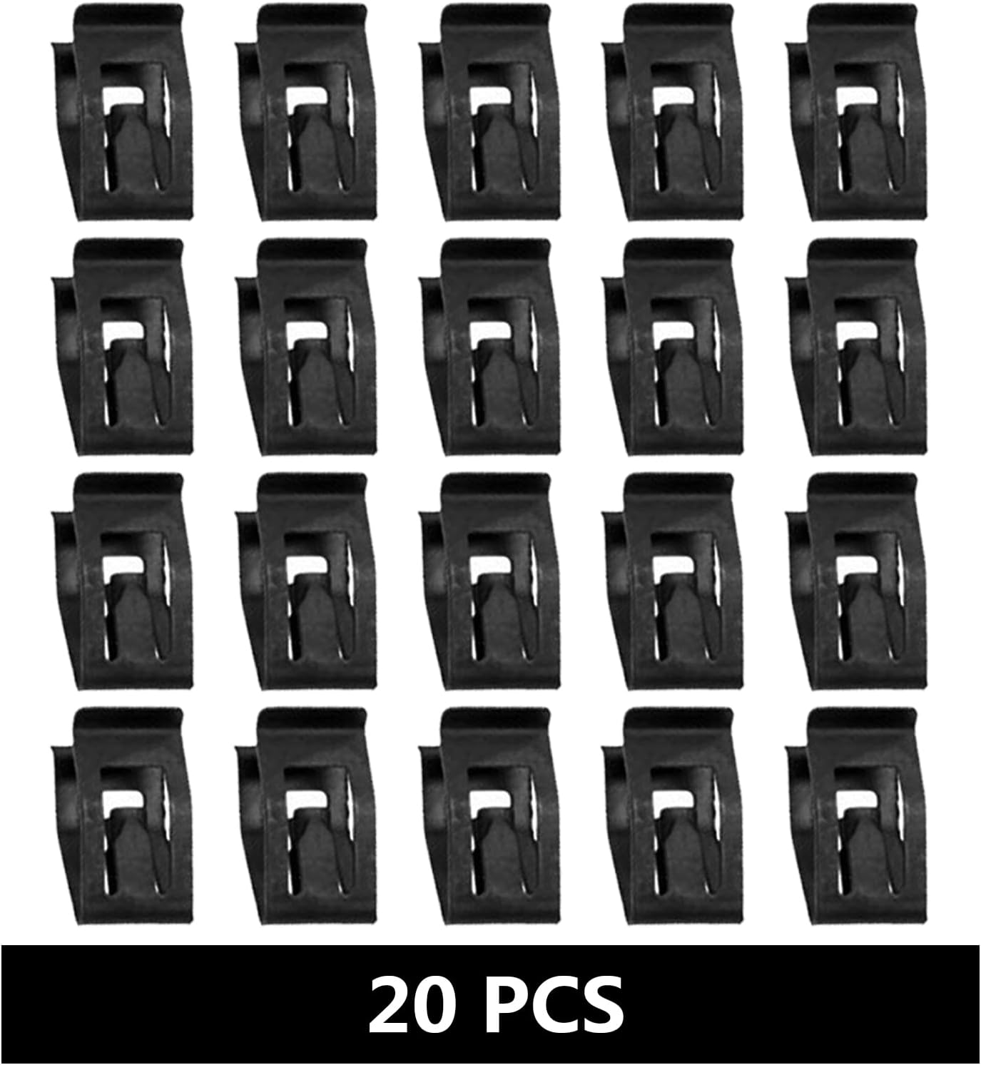 20 clips de metal en forma de V para panel de instrumentos de automóvil, piezas estampadas en forma de U, reemplazo de fijación, panel de
