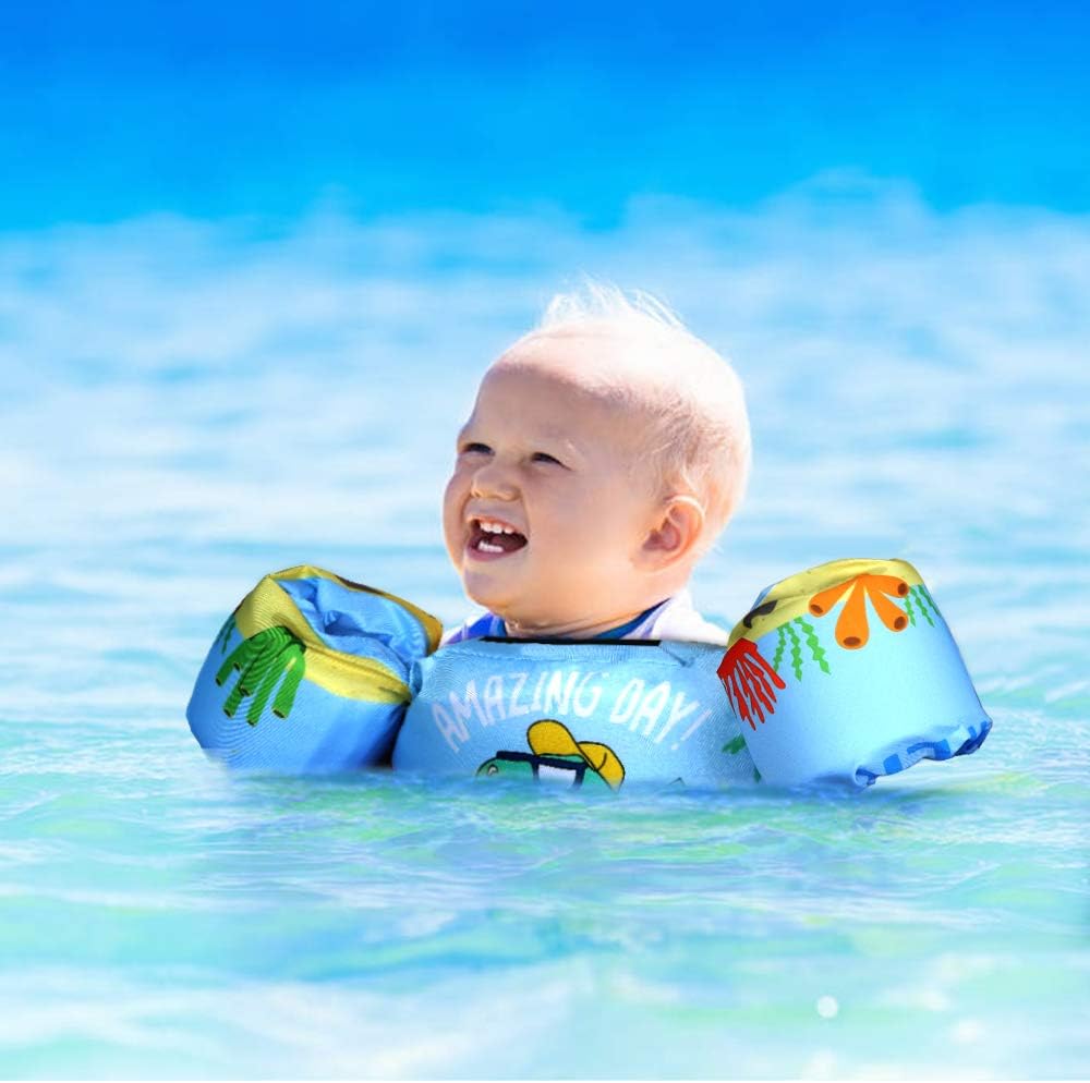 Biange Chaleco de natación para niños pequeños, flotador para niños de 30 a 50 libras, flotadores de piscina para niños y niñas para ayudar a nadar,